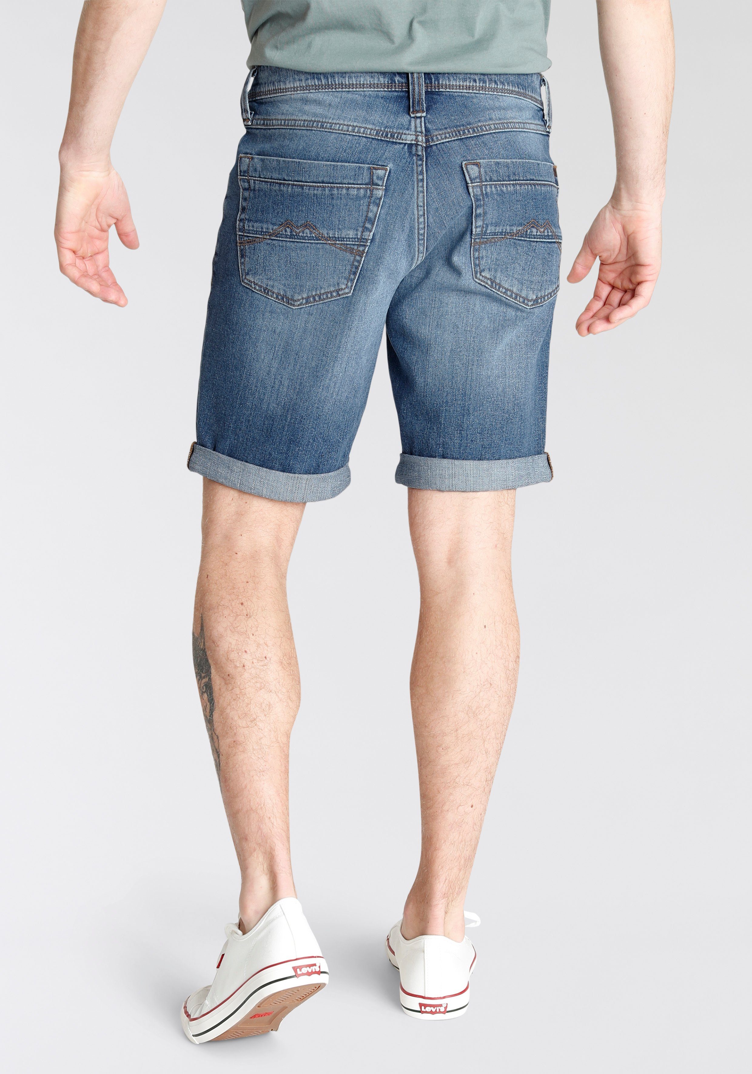 MUSTANG Jeansshorts Washington Sommerhose krempelbar, mit leichter Waschung günstig online kaufen