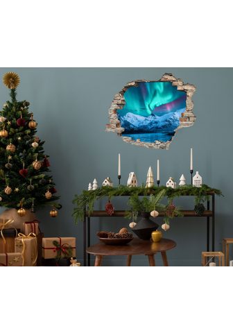  Queence 3D-Wandtattoo Nordlichter (1 S...