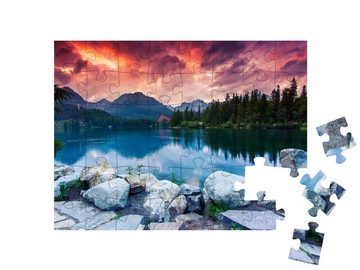 puzzleYOU Puzzle Bergsee im Nationalpark Hohe Tatra, Slowakei, 48 Puzzleteile, puzzleYOU-Kollektionen Seen, Regionen, Bergseen, Flüsse & Seen
