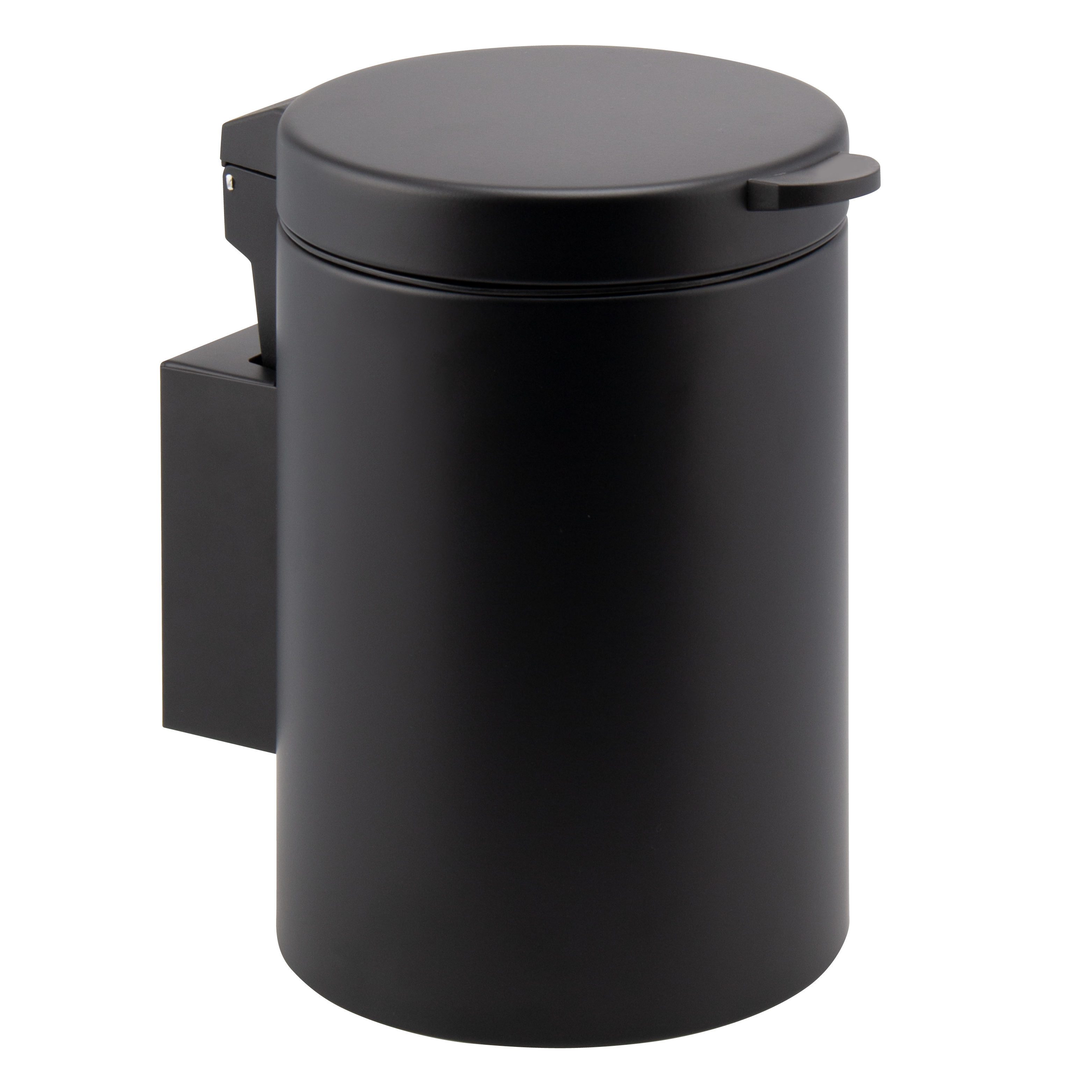 bremermann Kosmetikeimer runder Wand-Kosmetikeimer 3 Liter inkl. Wandhalterung, schwarz