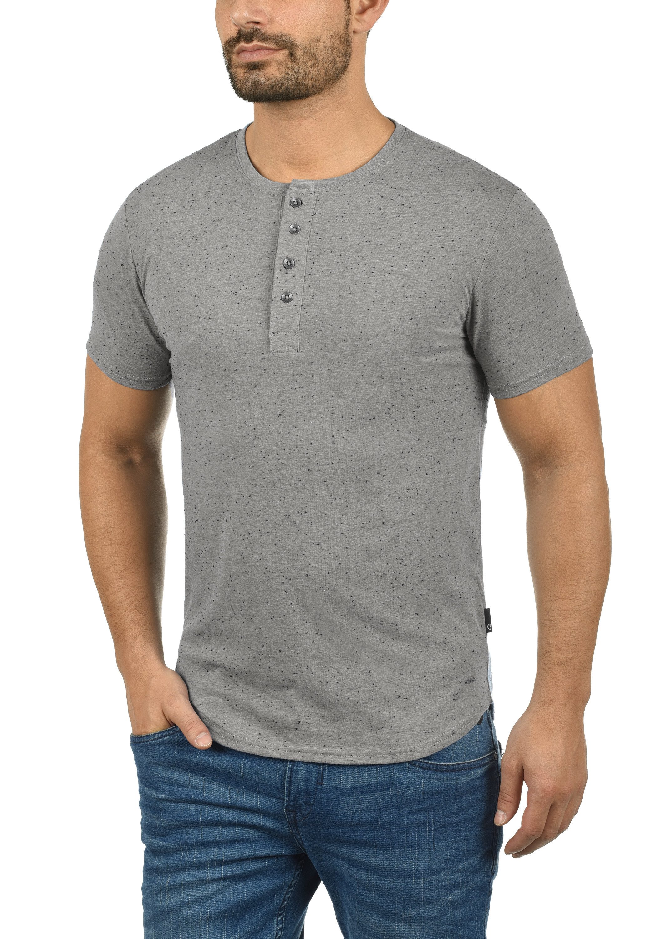 !Solid Rundhalsshirt SDThai Kurzarmshirt mit Knopfleiste günstig online kaufen