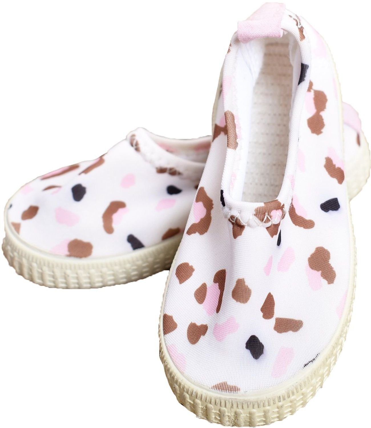 Swim Wasserschuhe, Leopar Kinder Essentials weiß/khaki Aquaschuh für Swim Essentials rutschfeste