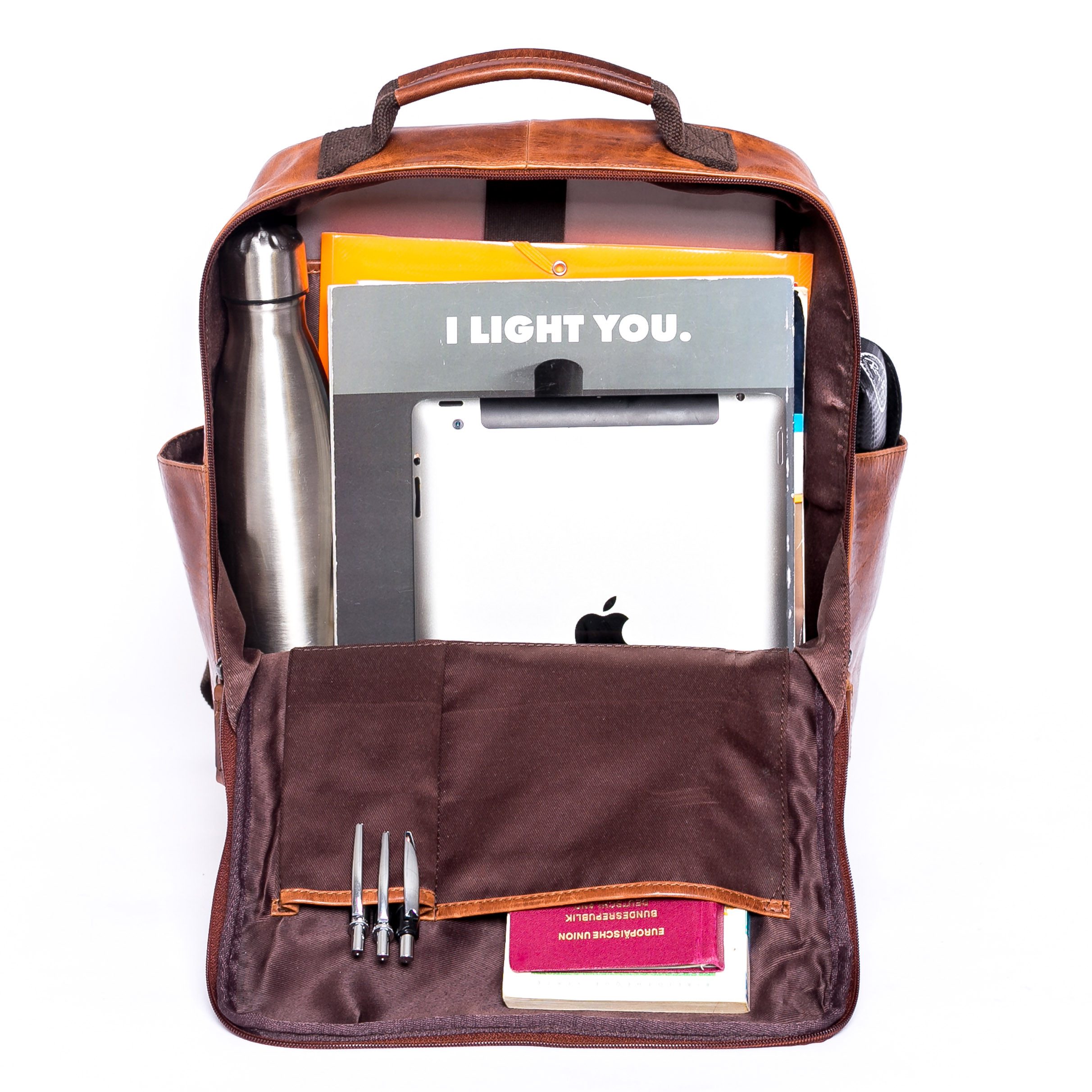 ALMADIH Schultertasche MOE Ledertasche 15 Zoll Laptop Tasche Reisetasche