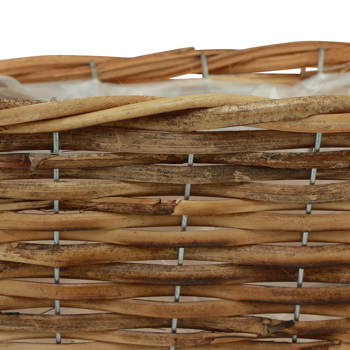 Florists Products Dekokorb Balkonkasten hängend Rattan Natur L51cm Blumenkasten Vintage