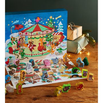 Haba Adventskalender HABA Mein erster Adventskalender Auf dem Weihnachtsmarkt 24 Holzfig. (24-tlg)