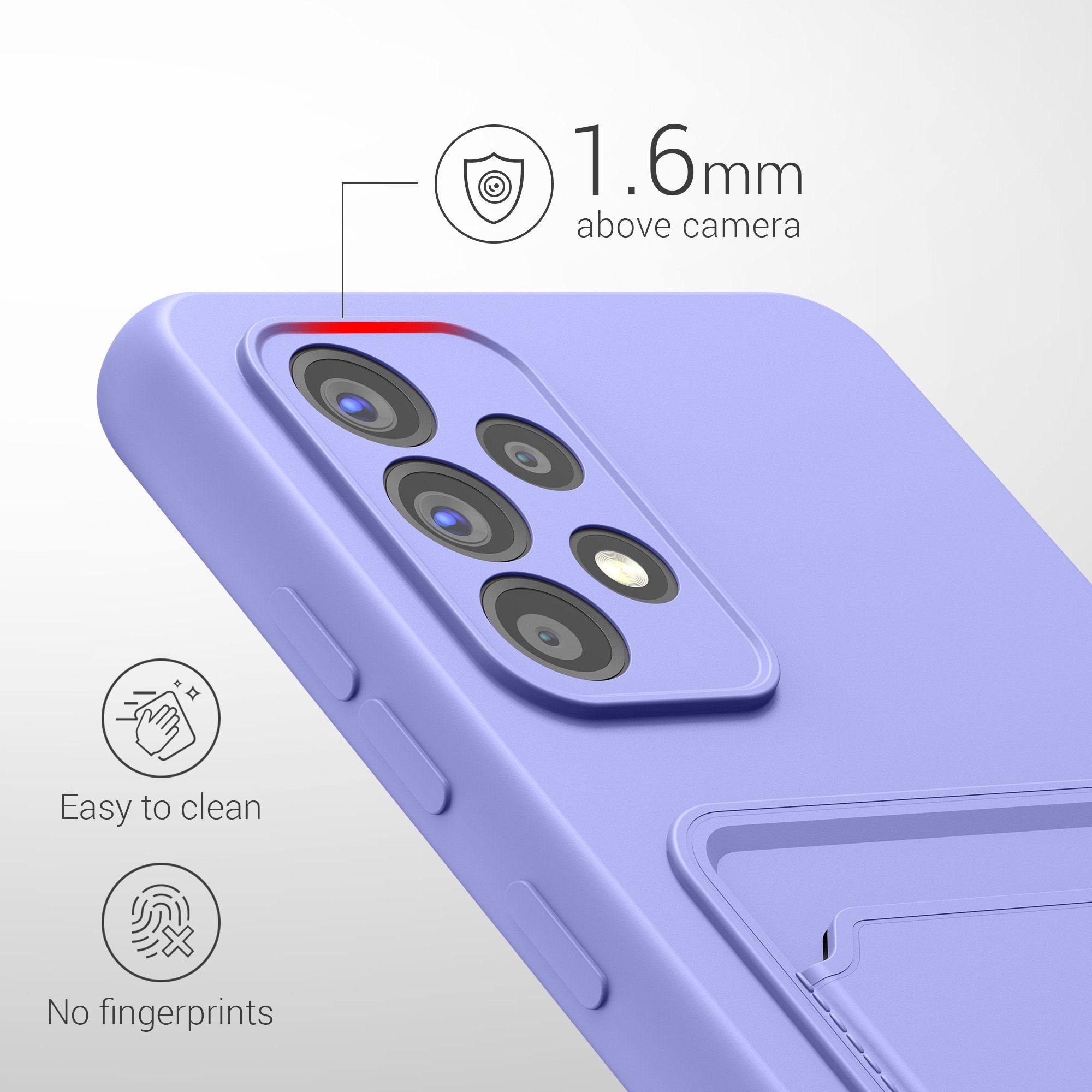 kwmobile Handyhülle Hülle für Samsung Galaxy A52 / A52 5G / A52s 5G, Handyhülle mit Fach für Karten - Handy Cover Case