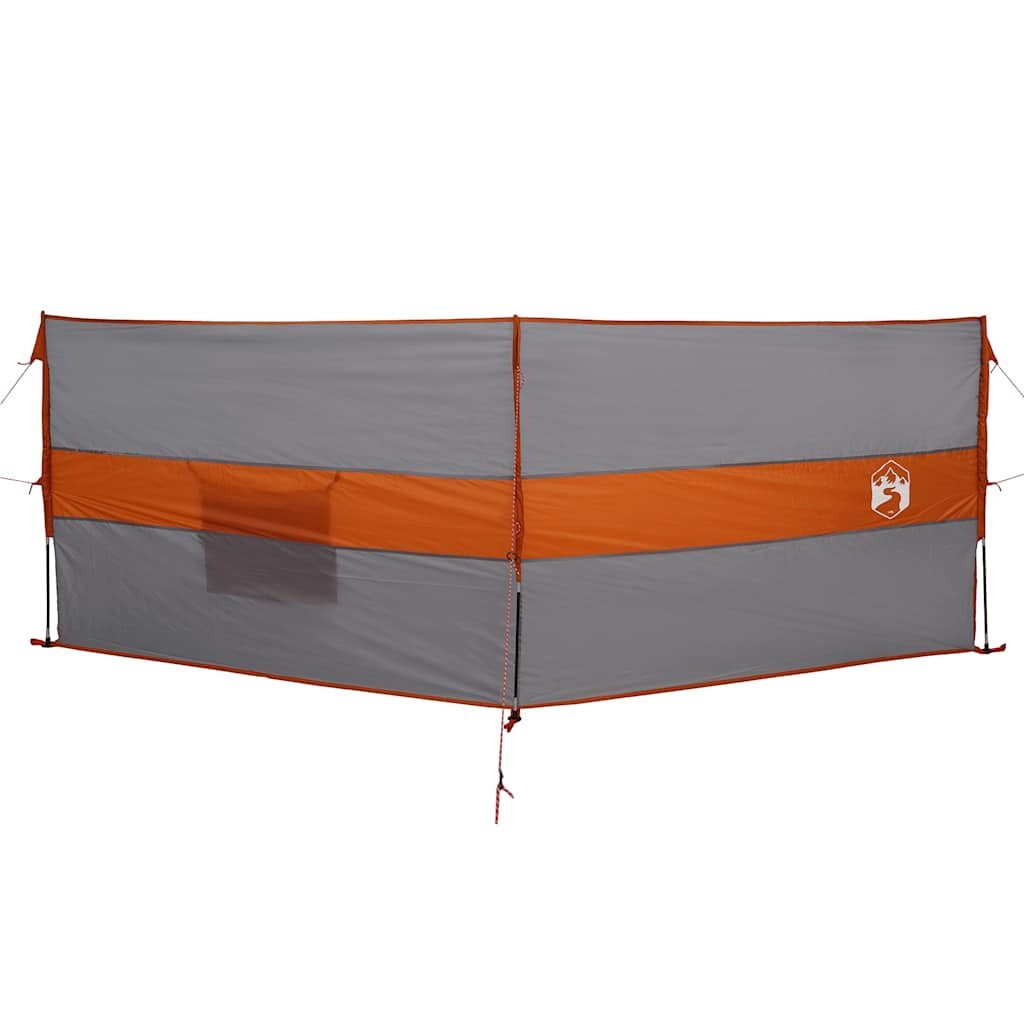 vidaXL Pavillon Camping-Windschutz Grau und Orange 344x120 cm Wasserdicht