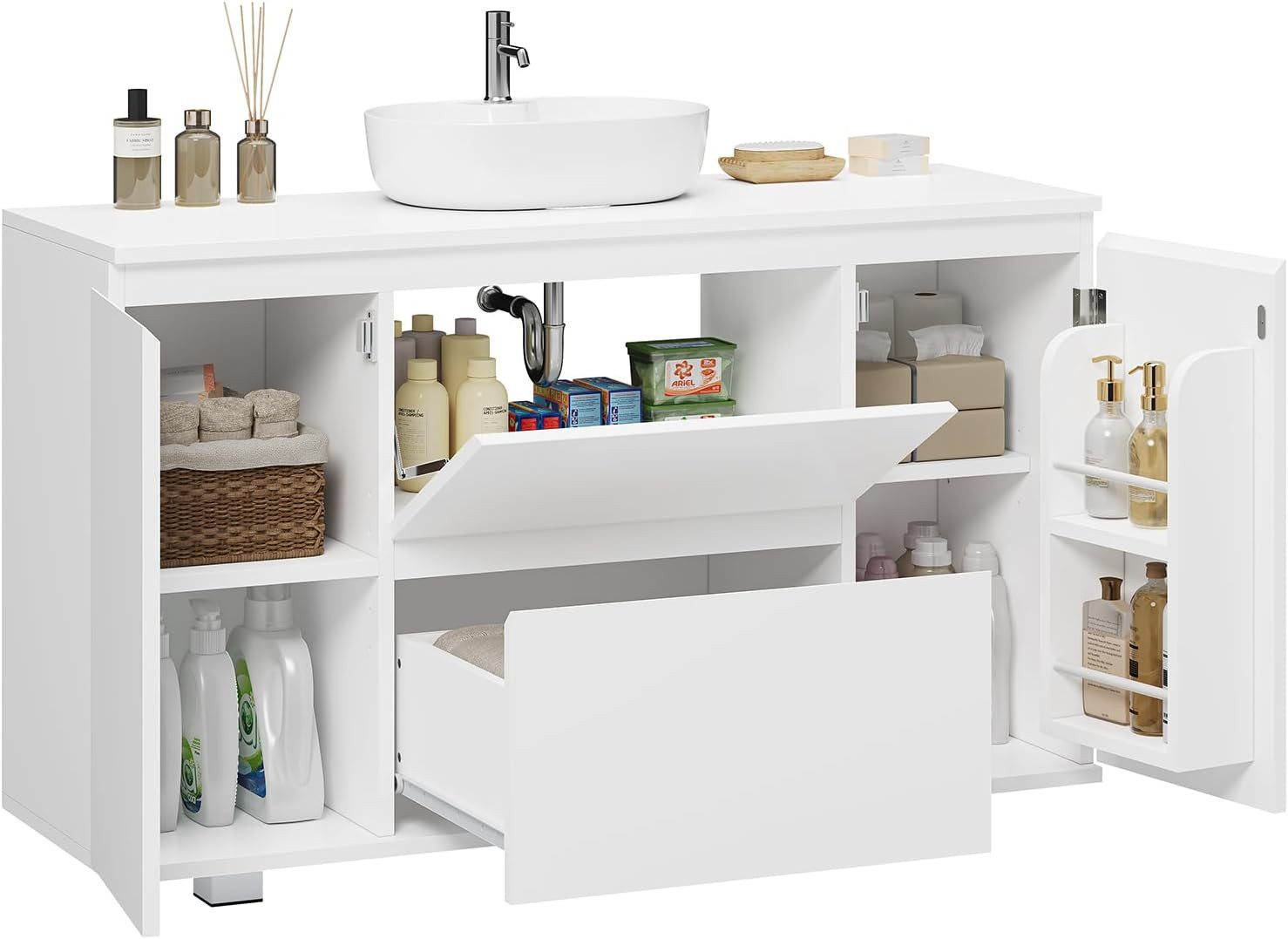 MSMASK Waschbeckenunterschrank Badezimmerschrank mit Schubladen, 90 x 30 x günstig online kaufen