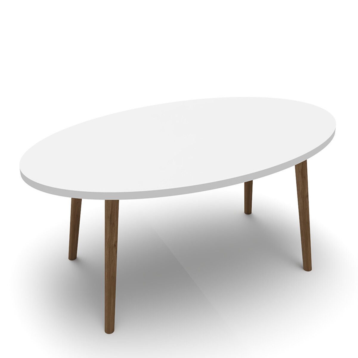 en.casa Couchtisch, oval, gedrechselte Holzbeine 89322087