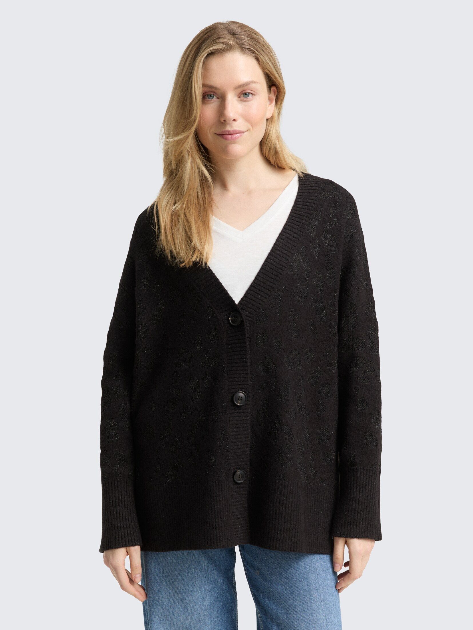 TOM TAILOR Cardigan Pullover & Strickjacken Oversize Cardigan mit Glitzer-Effekt