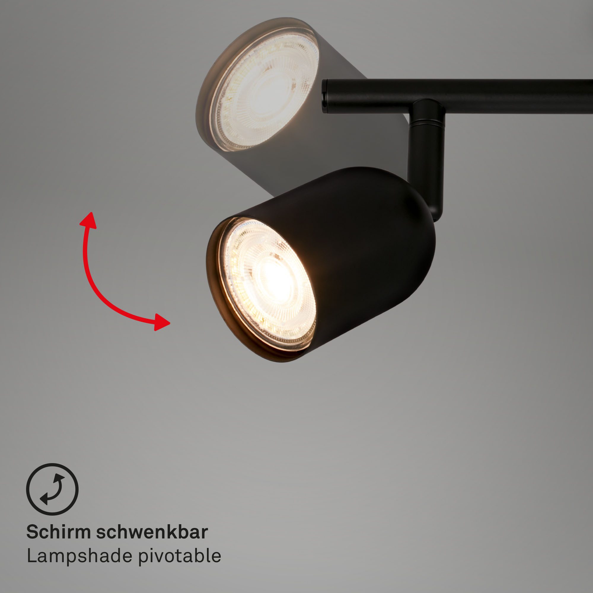 Briloner Leuchten Deckenspot Schwenkbar GU10 Fassung, GU10, 2700K - Extra-Warmweiß, verschiedene Größen IP20 Metall