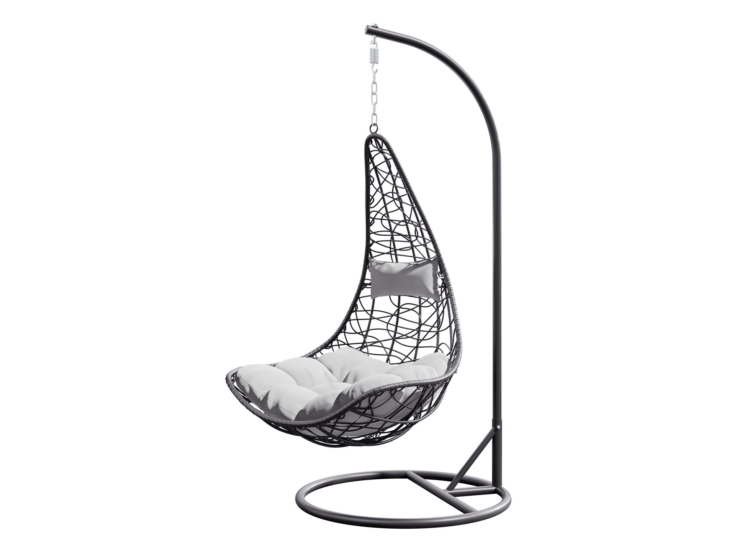 MIRJAN24 Hängesessel Boho (mit Gestell und Kissen-Set), Stahlskelett