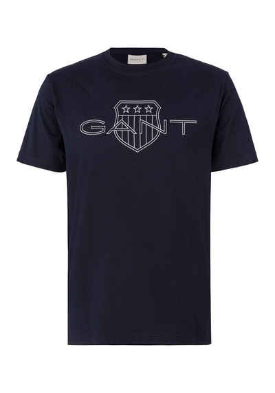 Gant T-Shirt LOGO SS T-SHIRT Kontrastfarbener Print