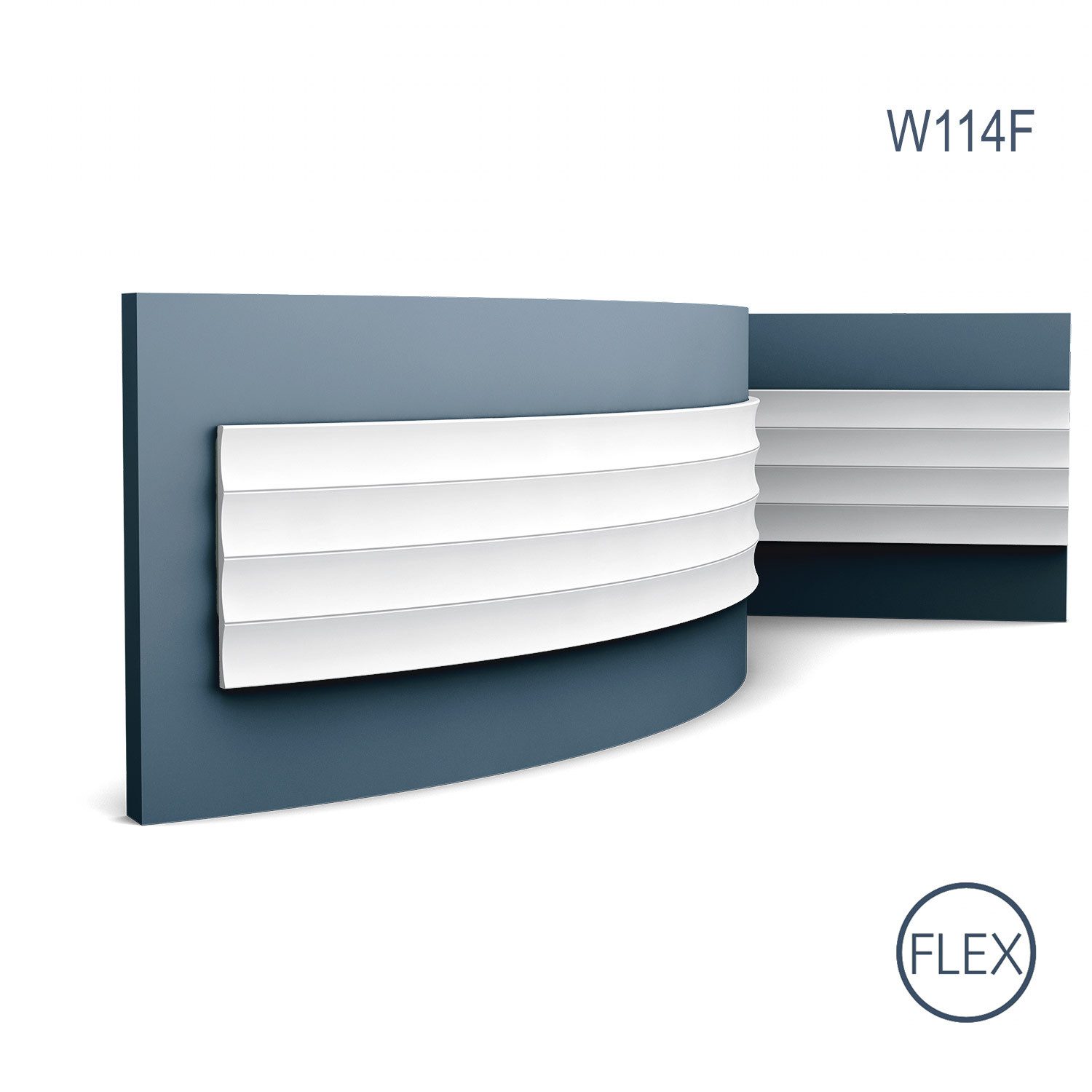 Orac Decor Flexprofil W114F MODERN VALLEY XL flexibles 3D Wandpaneel Zierelement 2 m (Profilleiste, 1-St., 3D Wandpaneel, flexibles Wandpaneel, Zierelement, 2 m), Profilleiste