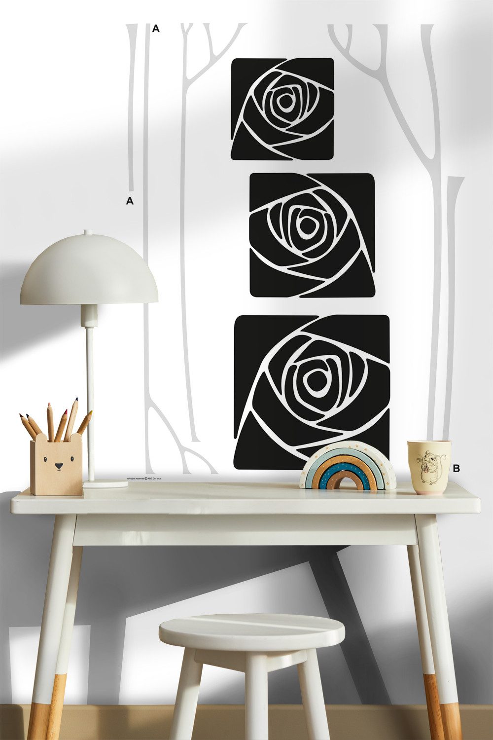 Sanders & Sanders Wandtattoo Blumen