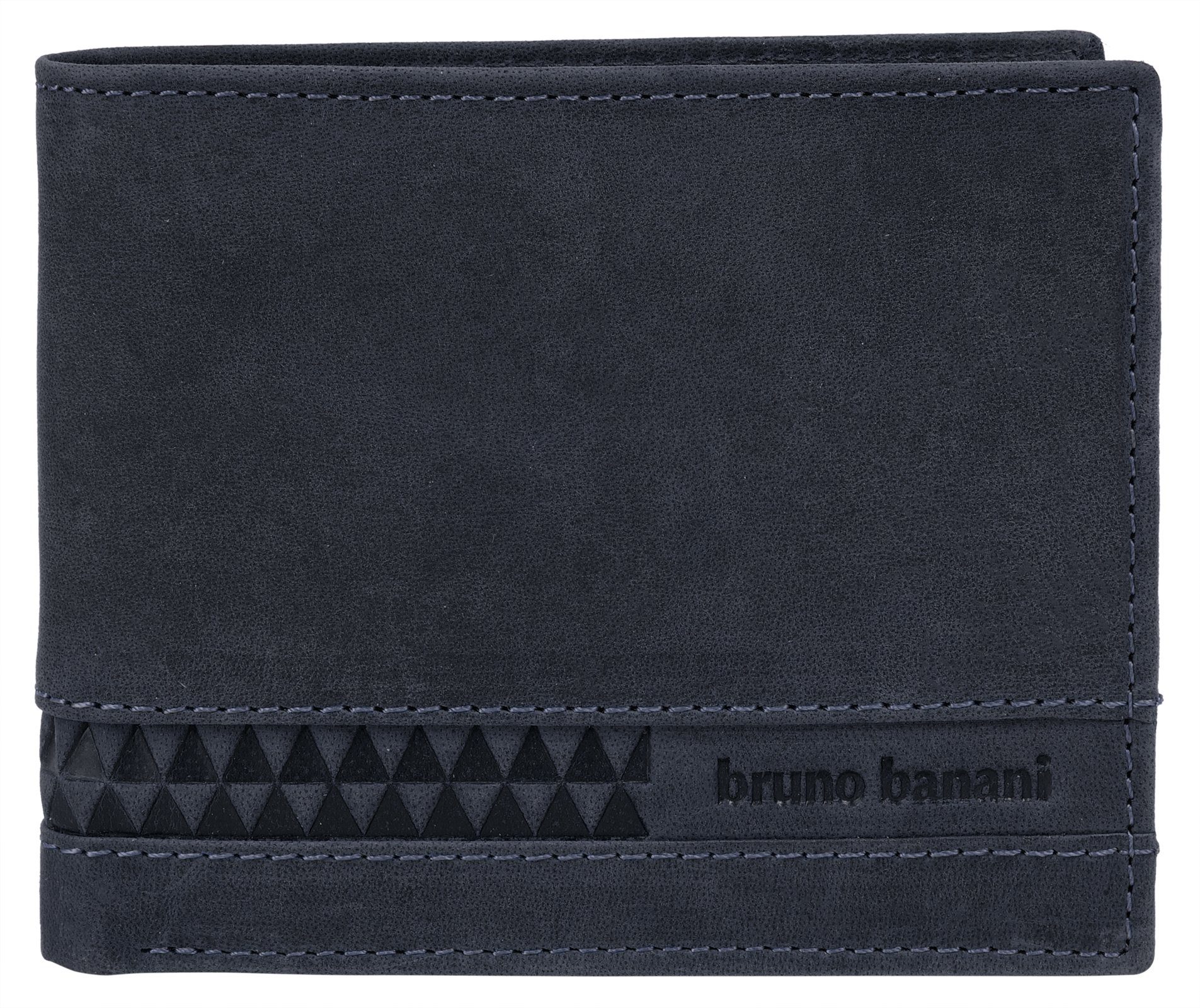 Bruno Banani Geldbörse, echt Leder blau