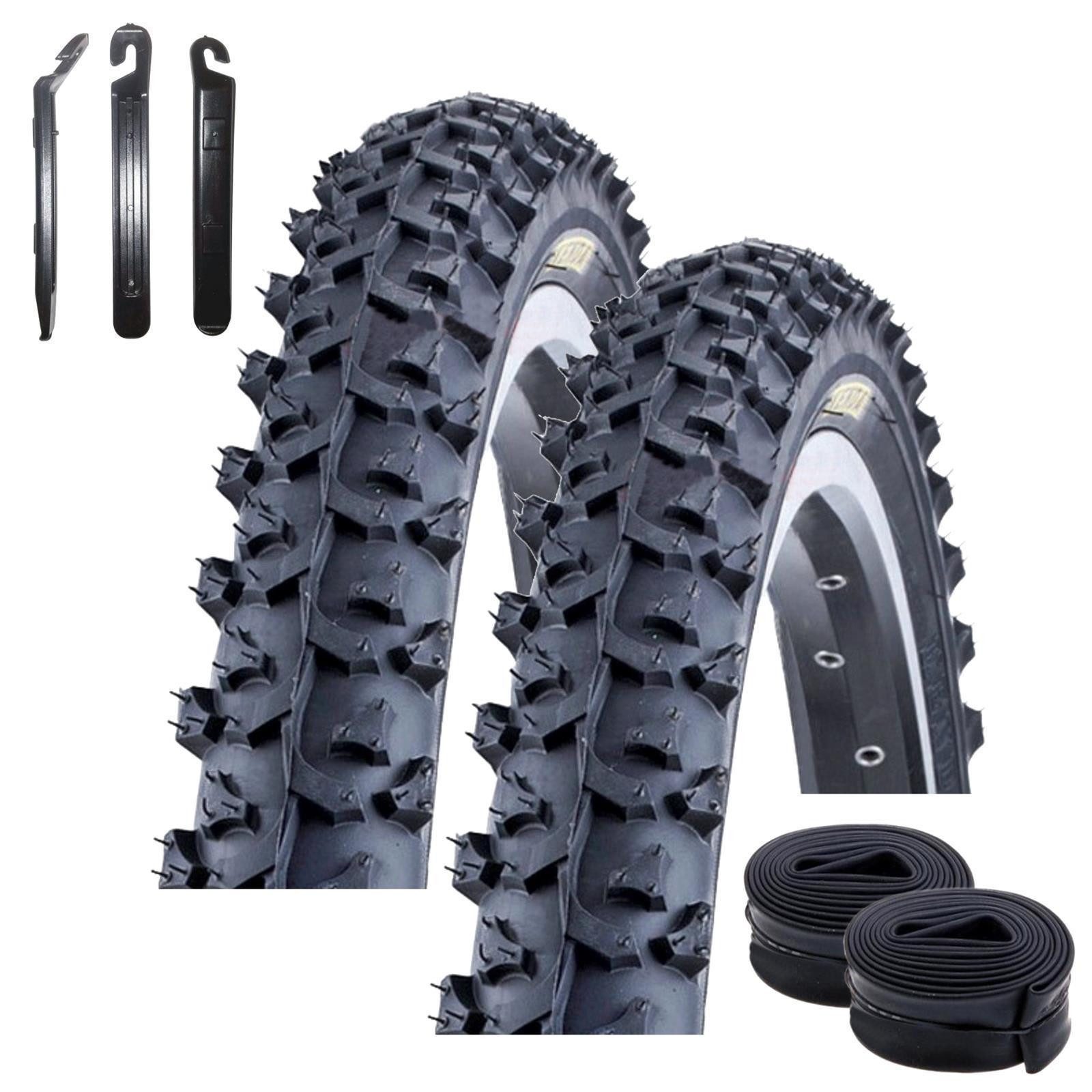 maxxi4you Fahrradreifen 2 x Kenda K-850 MTB 20 x 2,00 (50-406) Schwarz + 2 x AV inkl. RH