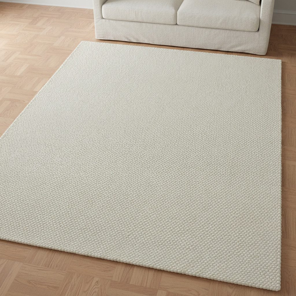 TaCa Home Wollteppich Handgewebter Flachgewebe Woll-Teppich beidseitig verwendbar, rechteckig, Höhe: 5 mm, langlebig