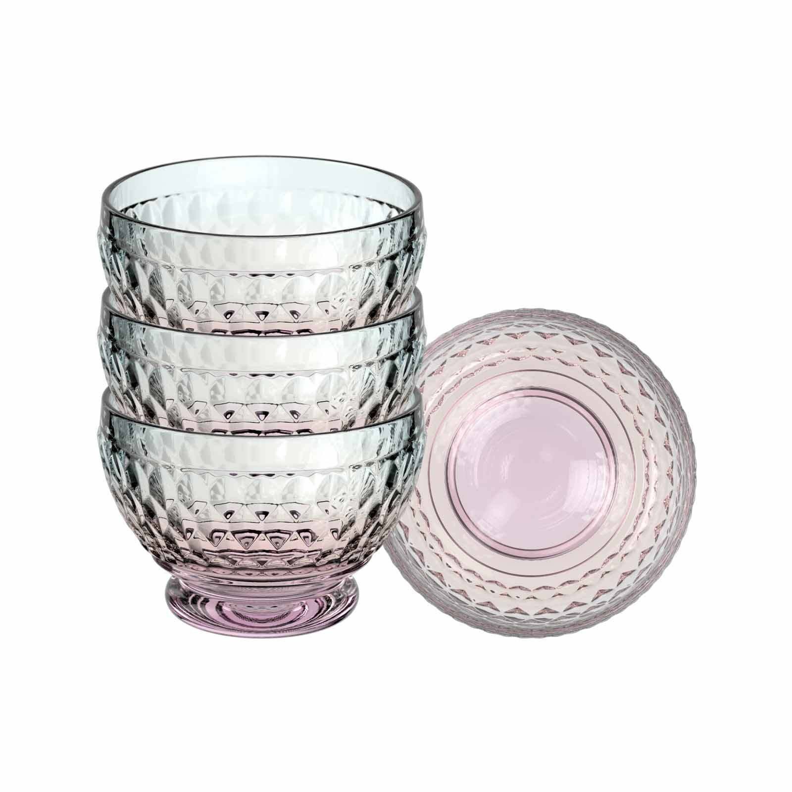 Villeroy & Boch Schale Boston Pearl Dessertschalen ø 11,7 cm 4er Set, Kristallglas, (4x Schale, 4-tlg)