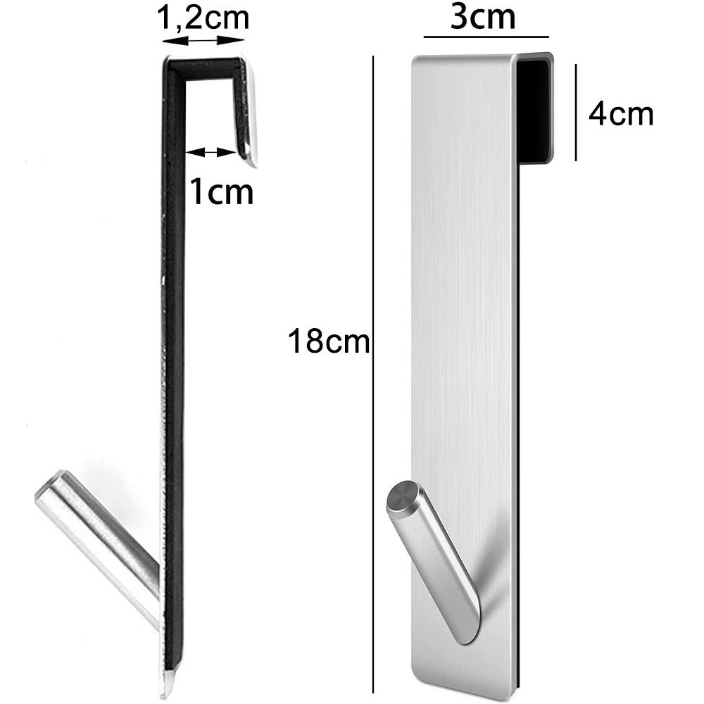zggzerg Handtuchhaken 2 Stück Duschhaken ohne Bohren, Edelstahl Handtuchhak günstig online kaufen