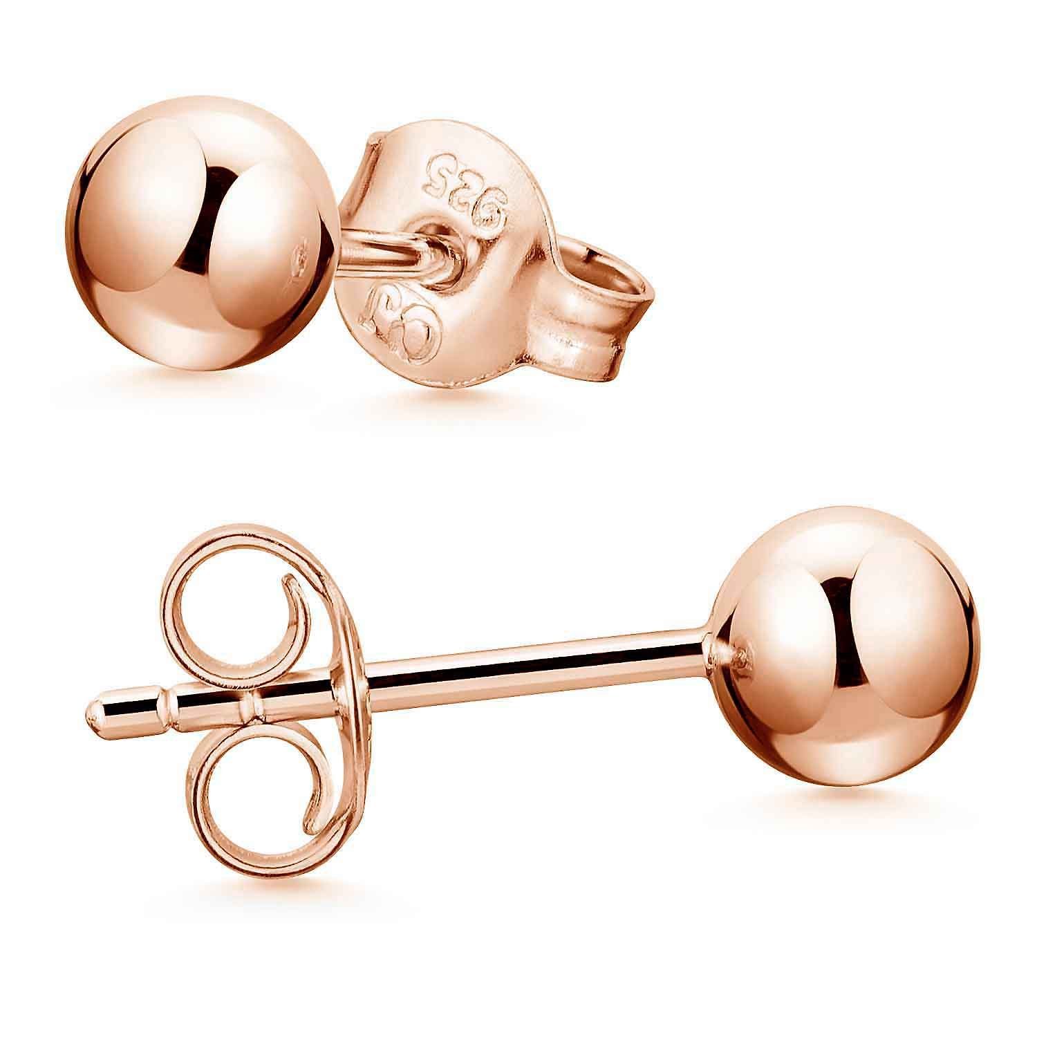 Materia Paar Ohrstecker Kugel Basic Rosegold günstig online kaufen