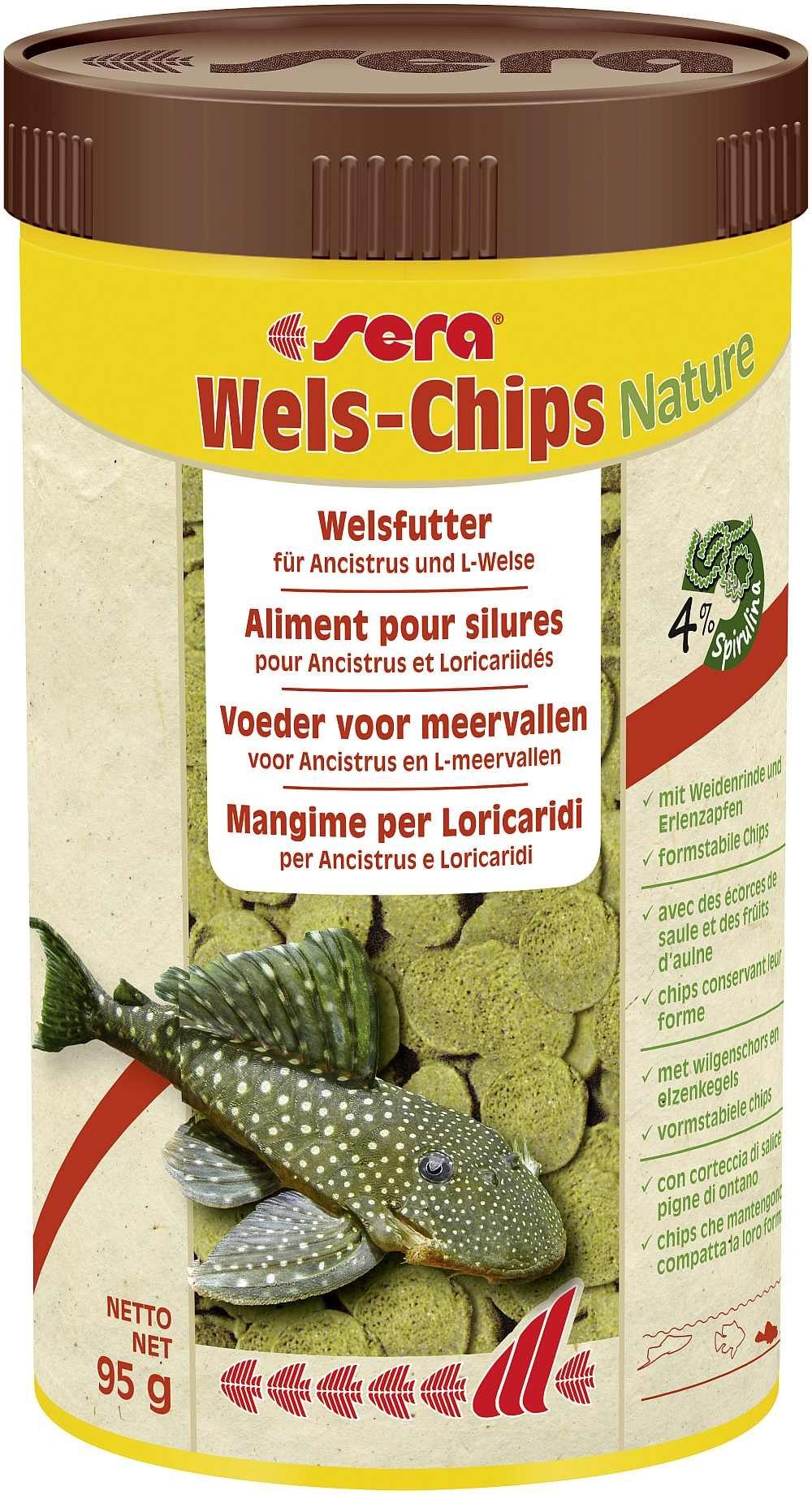 Aquariendeko sera Wels-Chips Nature 250 ml