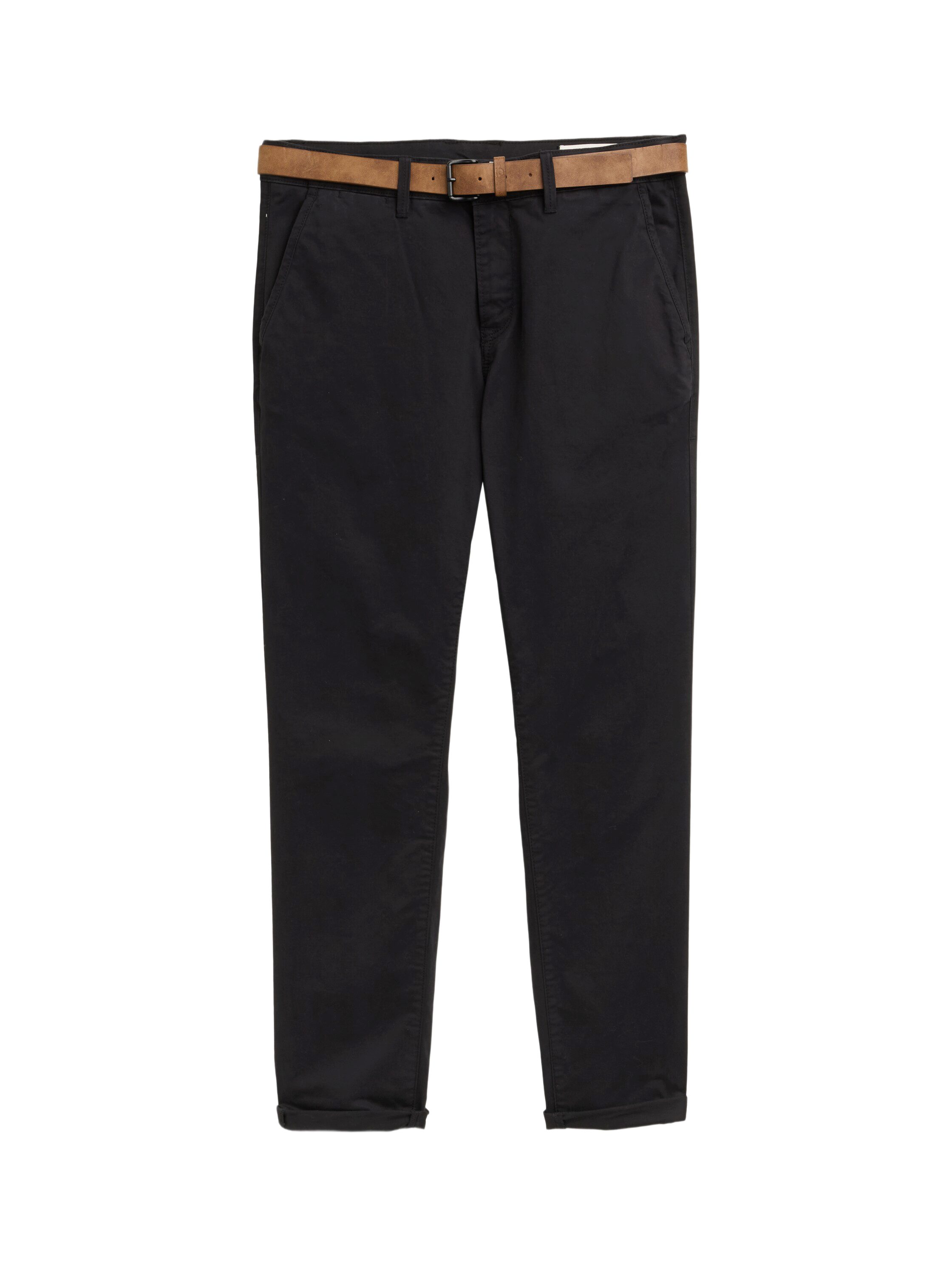 TOM TAILOR Denim Stoffhose H schwarz,Casual,Baumwolle,Unifarben,Slim Fit