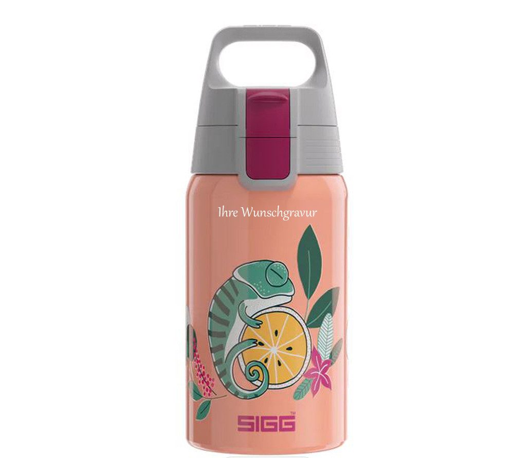 Sigg Trinkflasche Sigg Kinder Trinkflasche Shield ONE Kids 0,5 Liter, mit Ihrer persönlichen Wunschgravur