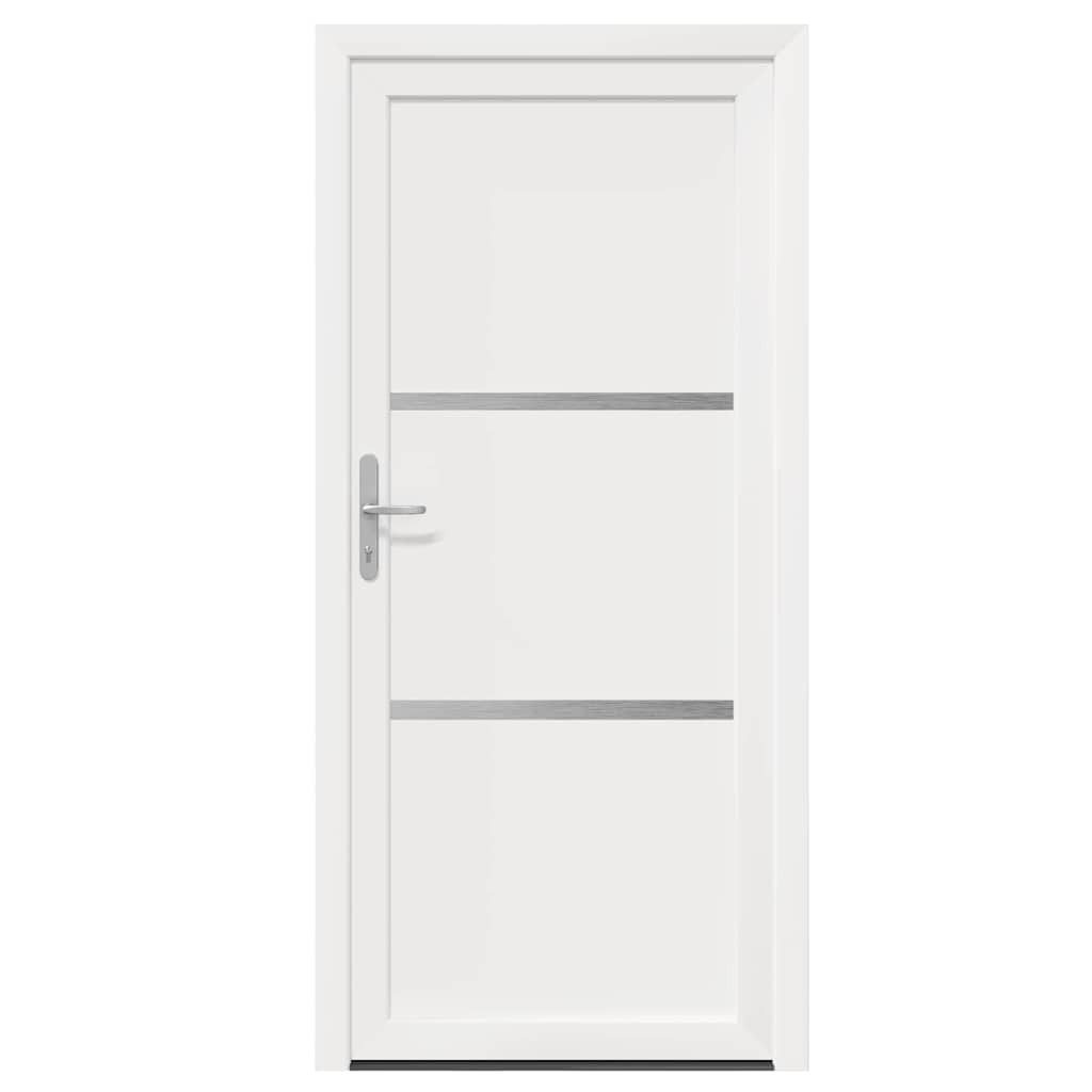 vidaXL Haustür Haustür Hauseingangstür Vordertür Weiß 108 x 208 cm PVC