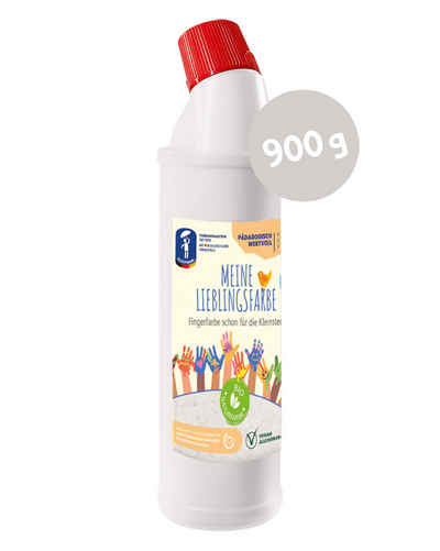Feuchtmann Fingerfarbe MEINE LIEBLINGSFARBE Edu Bottle 900g, cremige Fingerfarbe Einzelflasche sichere Naturfarbe auf Wasserbasis