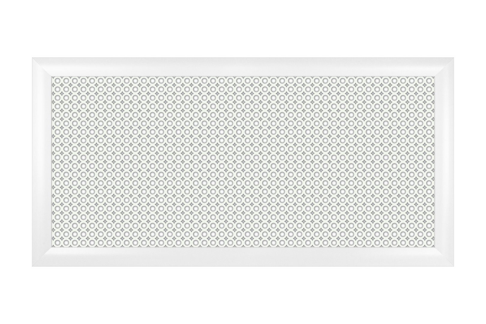 Arkmaster Heizungsverkleidung, Heizkörperverkleidung Wabenmuster Lüftungsgitter MDF Holzlochplatte Circo foliert Heizkörper Holz, 600 x - 1200mm für (120x60cm) Heizkörperabdeckung weiß