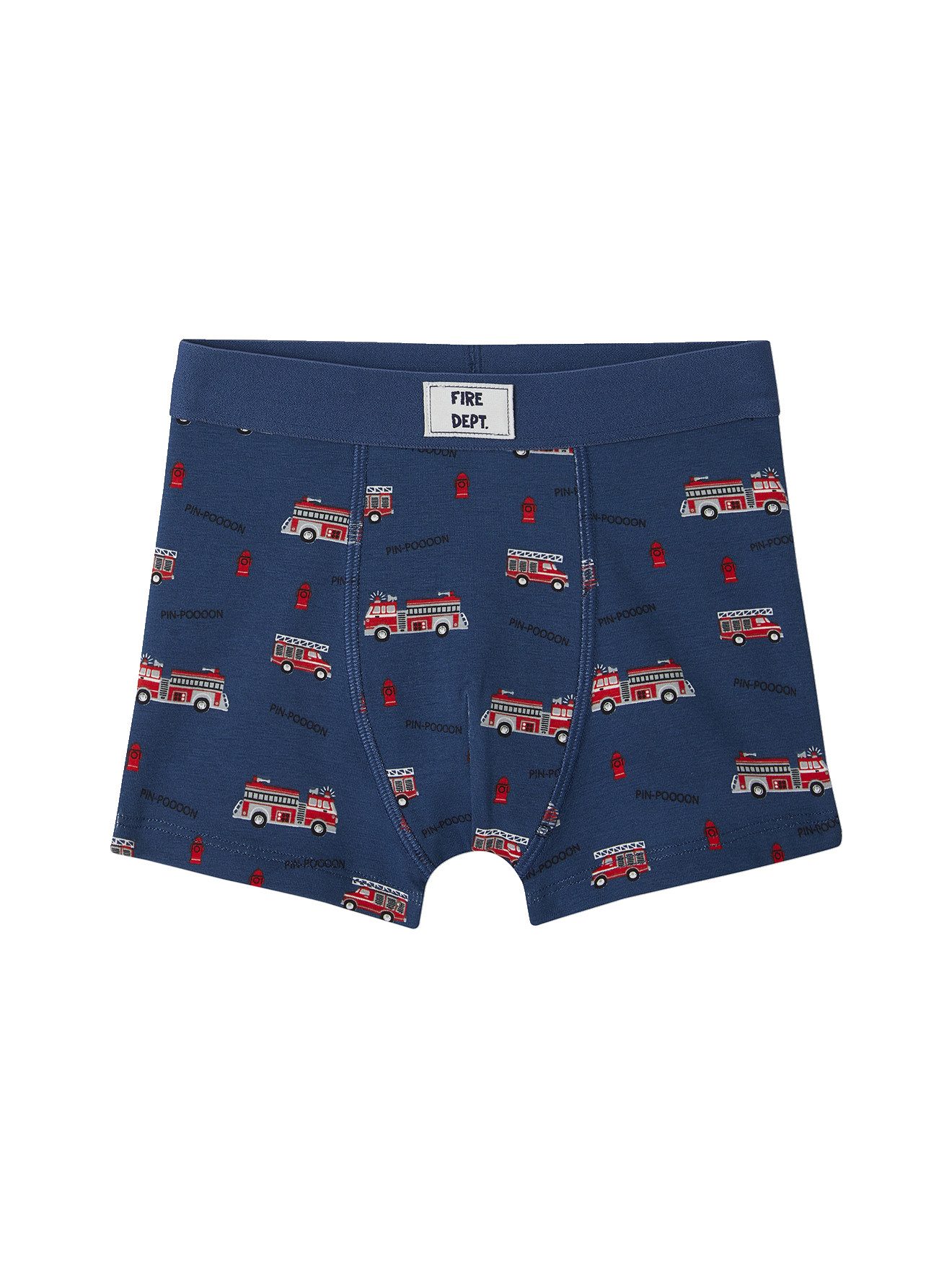 vertbaudet Boxershorts Jungen Boxershorts mit Bio-Baumwolle, Feuerwehr 5er-Pack, Feuerwehr