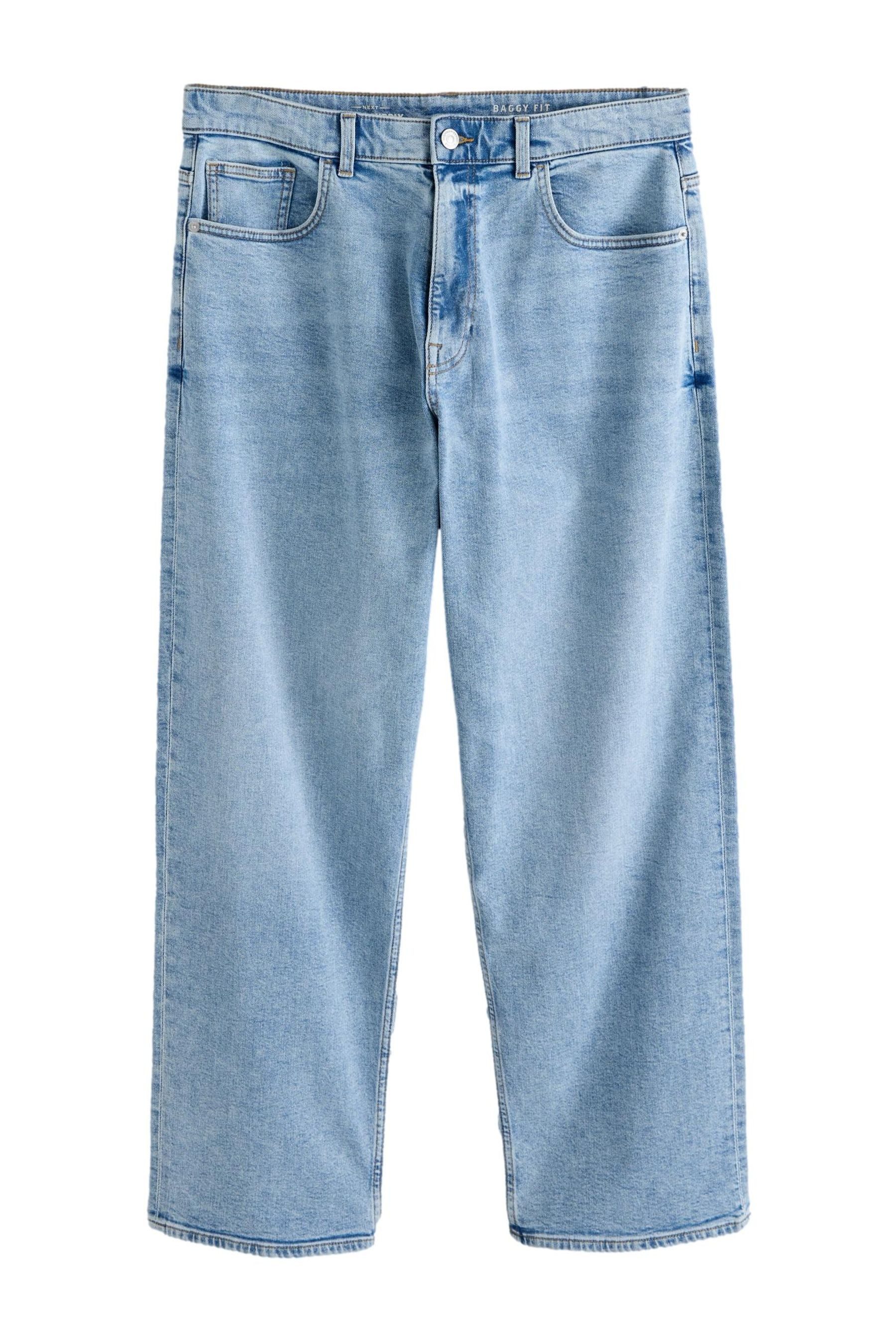 Weite Jeans Klassische Baggy Fit Stretch-Jeans