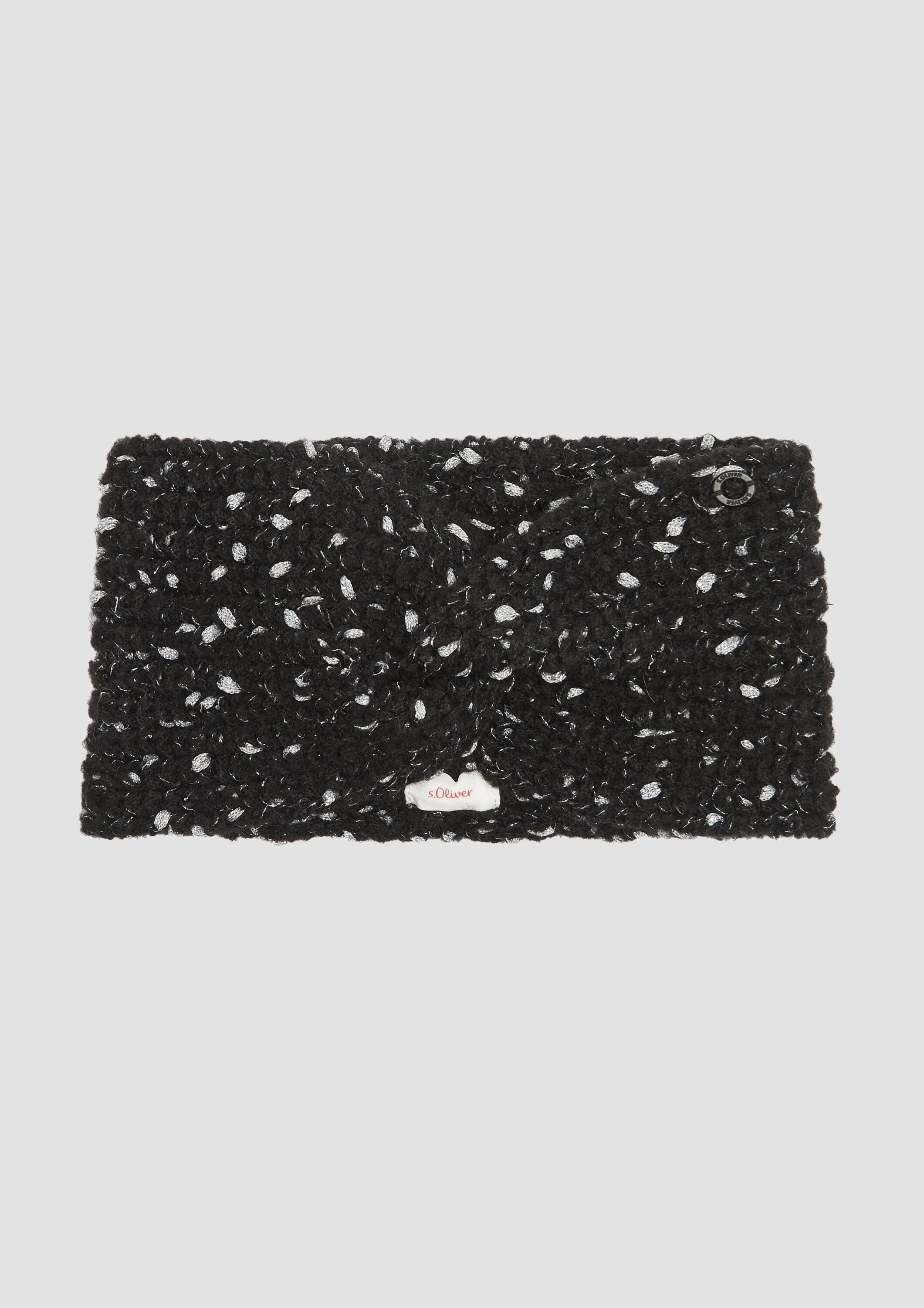s.Oliver Stirnband Stirnband Bouclé-Stirnband mit Knotendetail