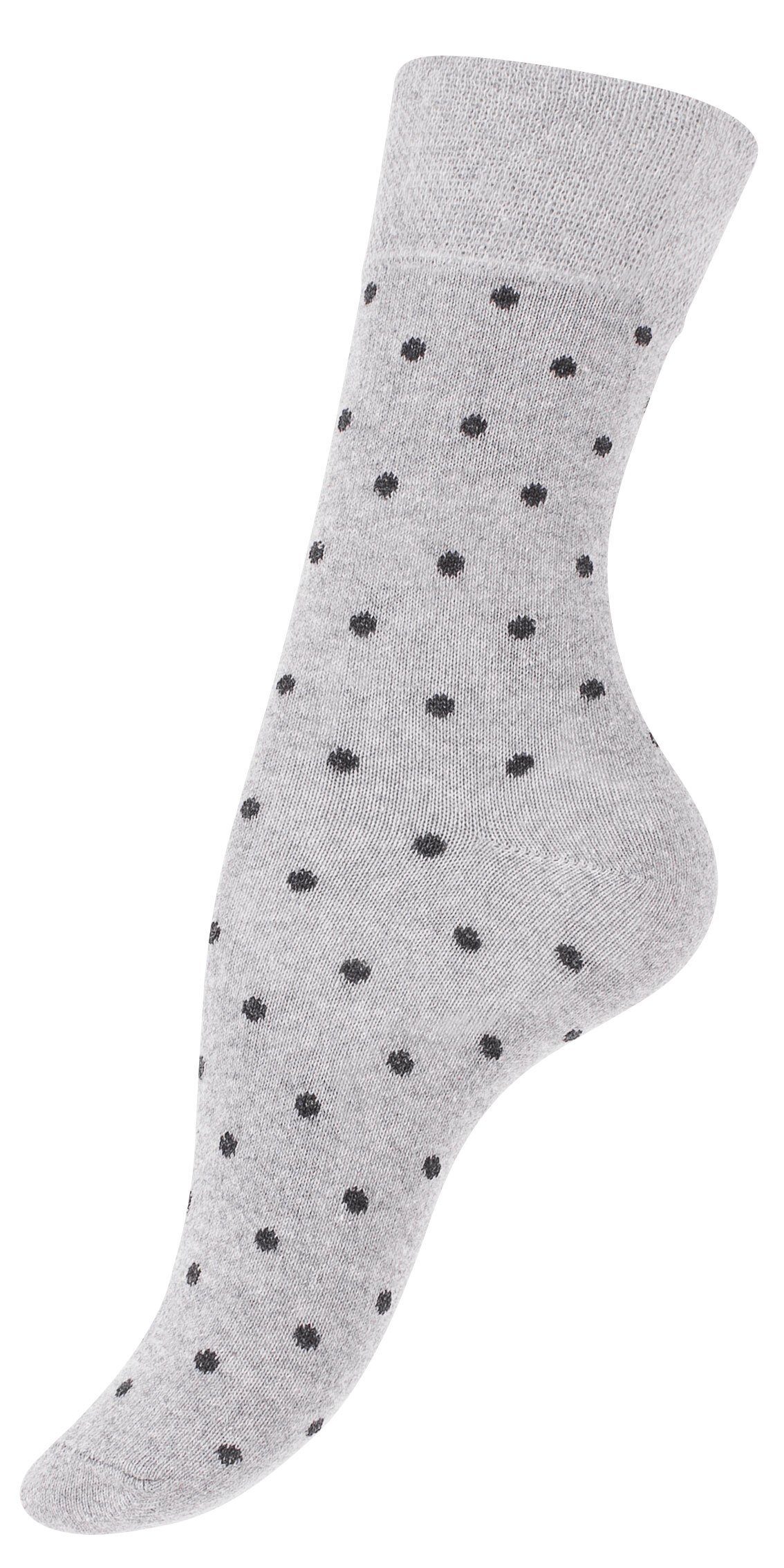 Vincent Creation® Socken Damen Socken Mehrfarbig Streifen Punkte (10-Paar) in angenehmer Baumwollqualität