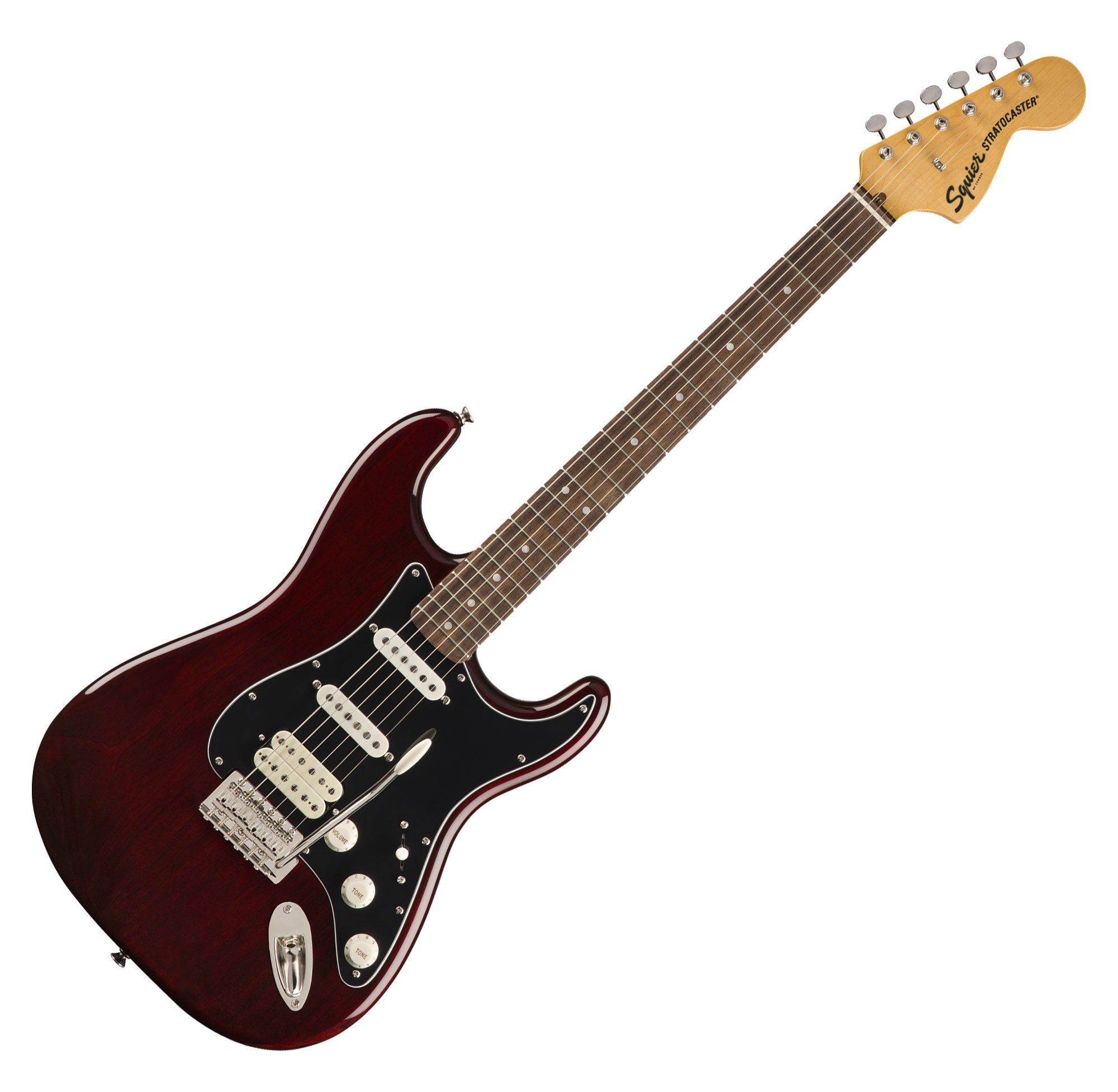 Squier E-Gitarre Classic Vibe '70s Stratocaster HSS Walnut, Stratocaster, mit Lorbeer-Griffbrett