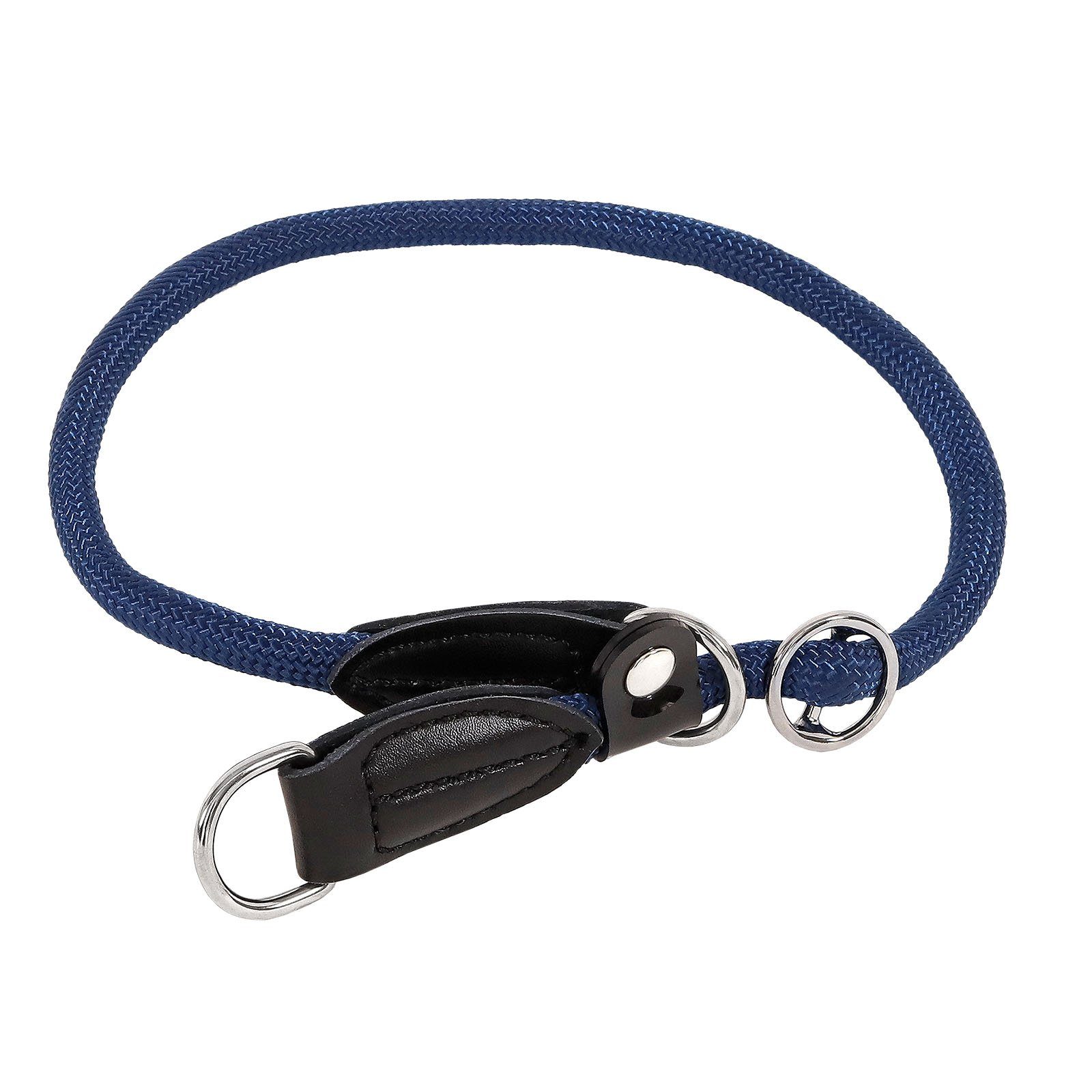 lionto Hunde-Halsband Hundehalsband mit Zugstopp, Retrieverhalsband, 55 cm, dunkelblau