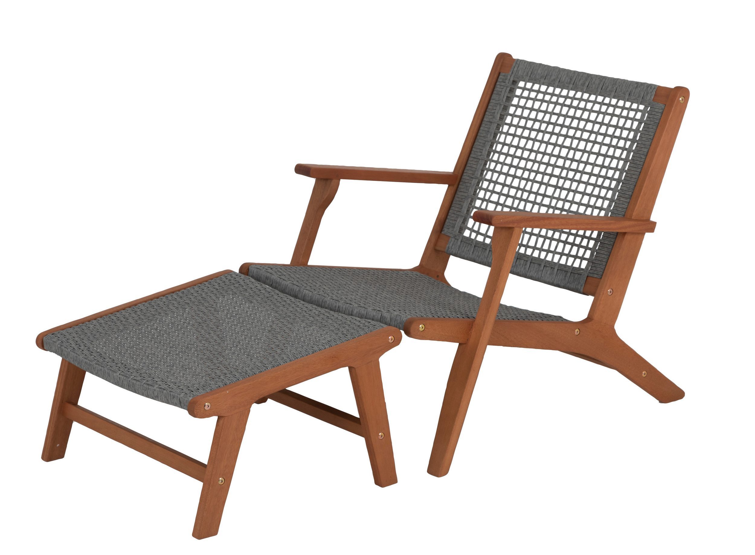 acamp Gartenstuhl Relaxsessel mit Hocker Set günstig online kaufen