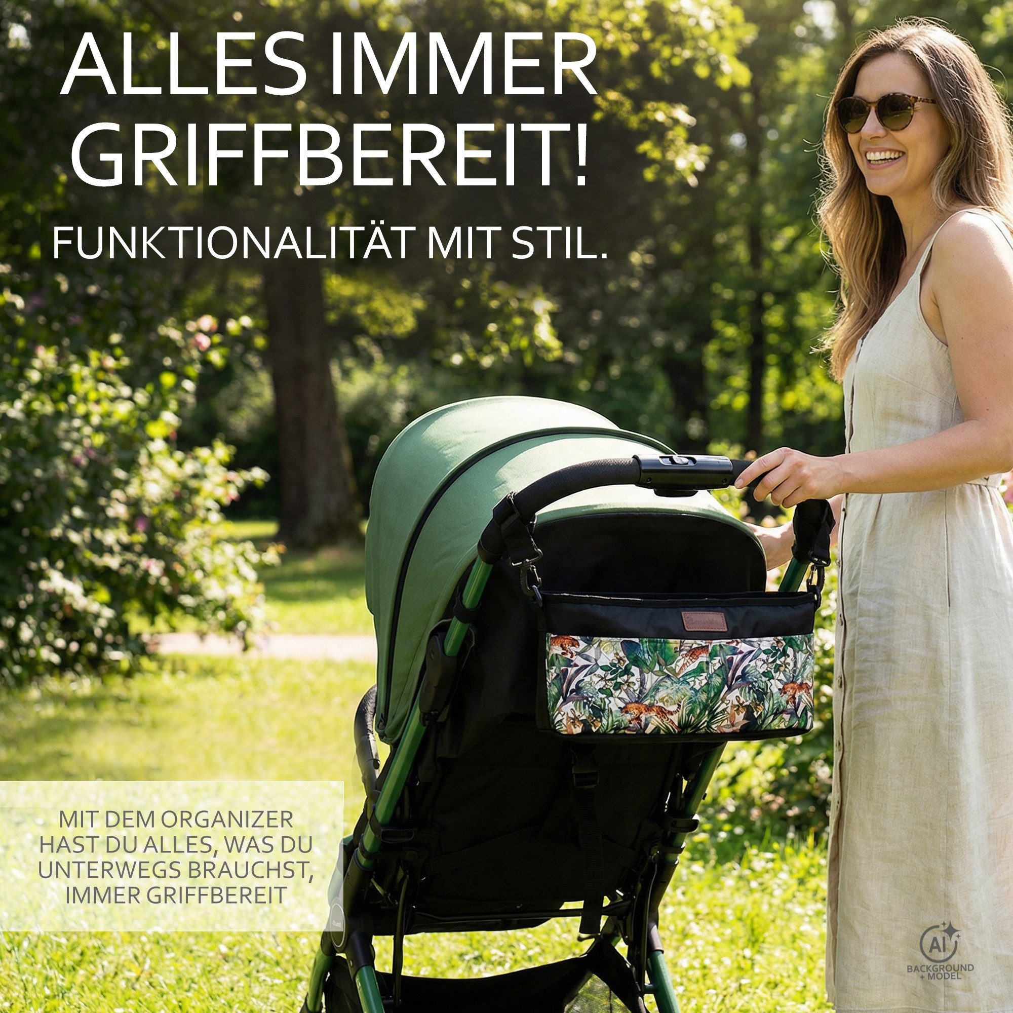 BambiniWelt by Rafael K. Wickeltasche Wickeltasche ORGANIZER Kinderwagen Buggy Babytasche mit Getränkehalter