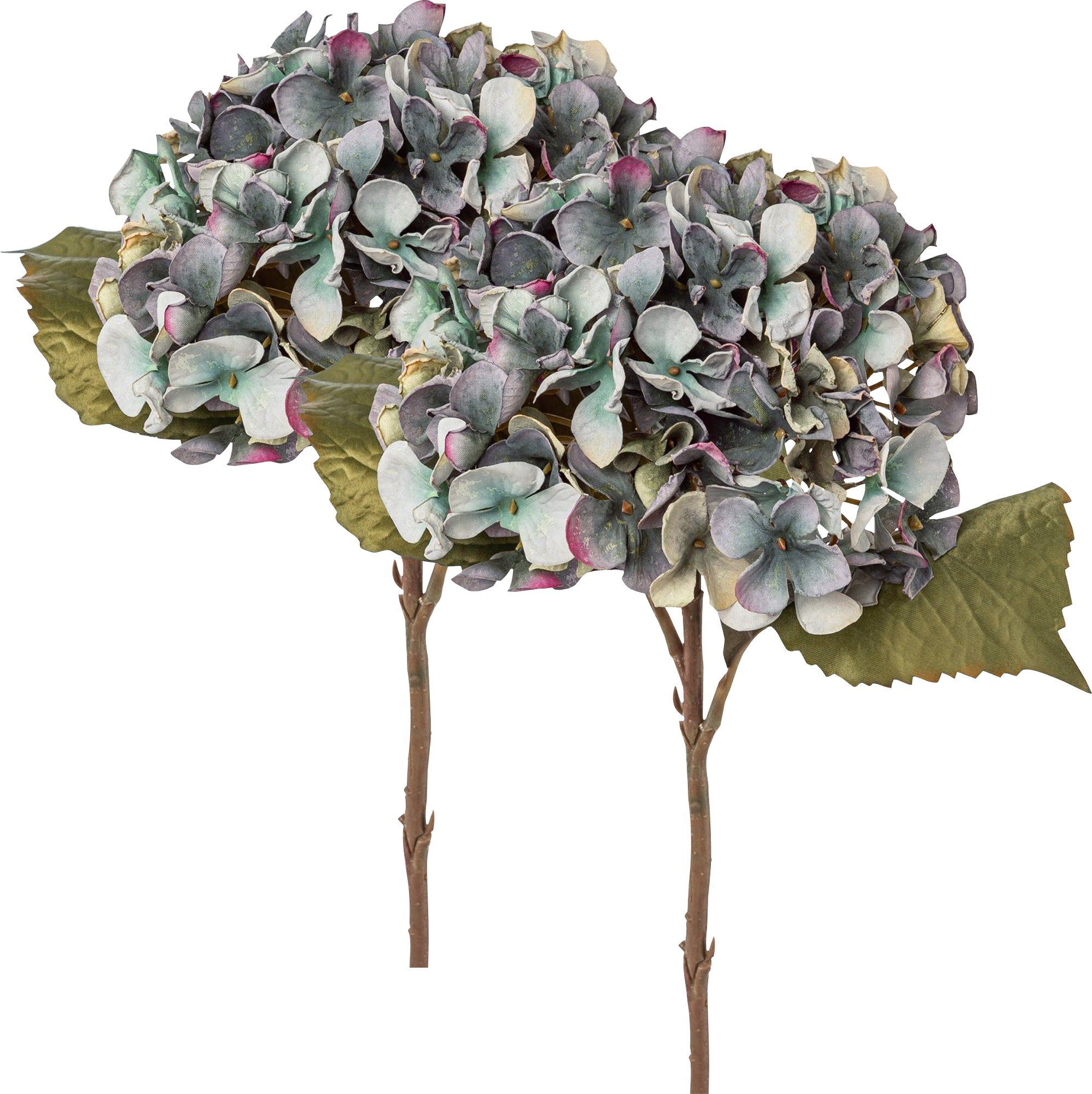 Kunstpflanze Kunstpflanze Hortensie 2er-Pack