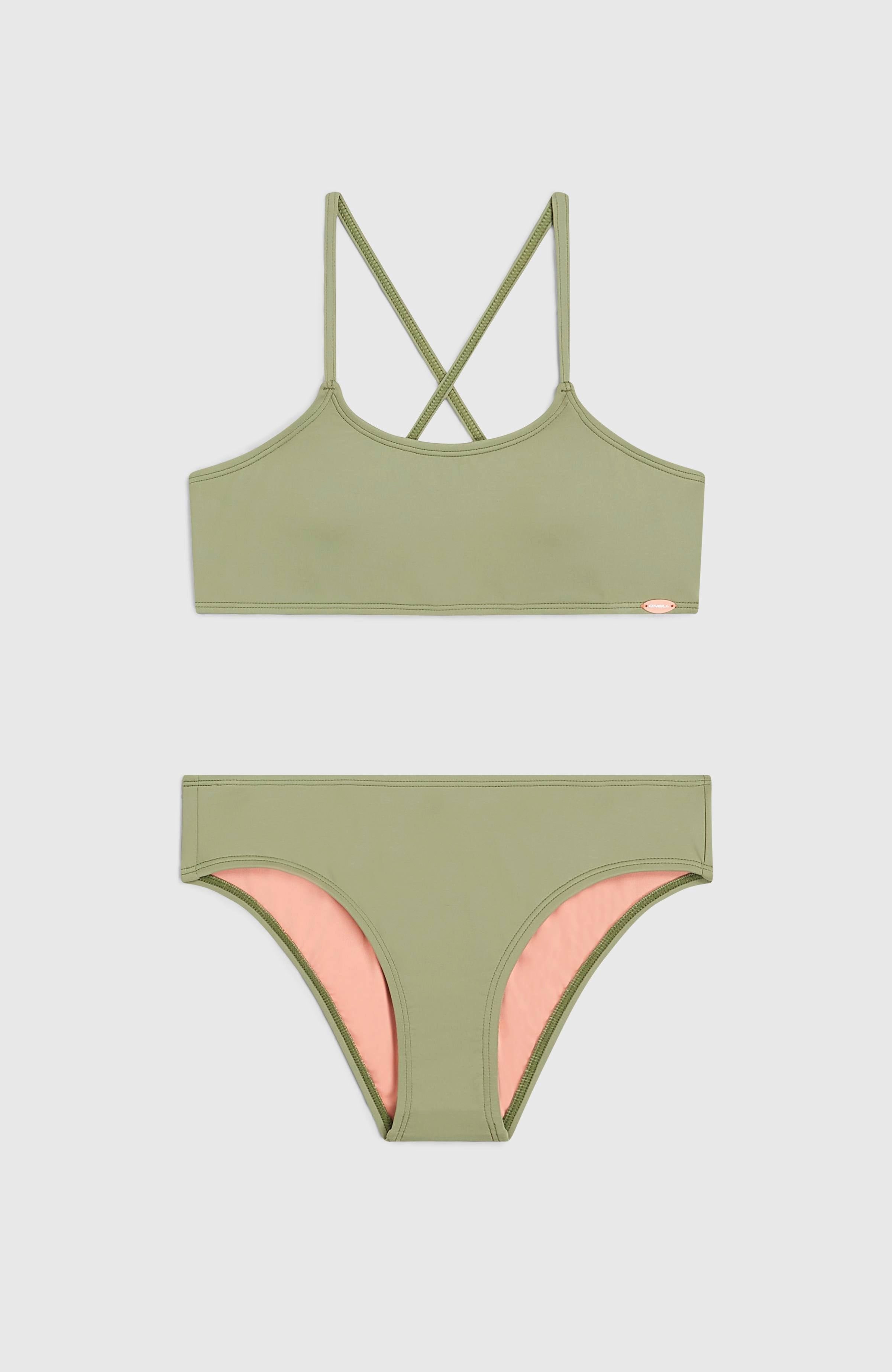 O'Neill Bustier-Bikini ESSENTIALS BRALETTE BIKINI SET mit festen Trägern, gut abdeckendes Höschen