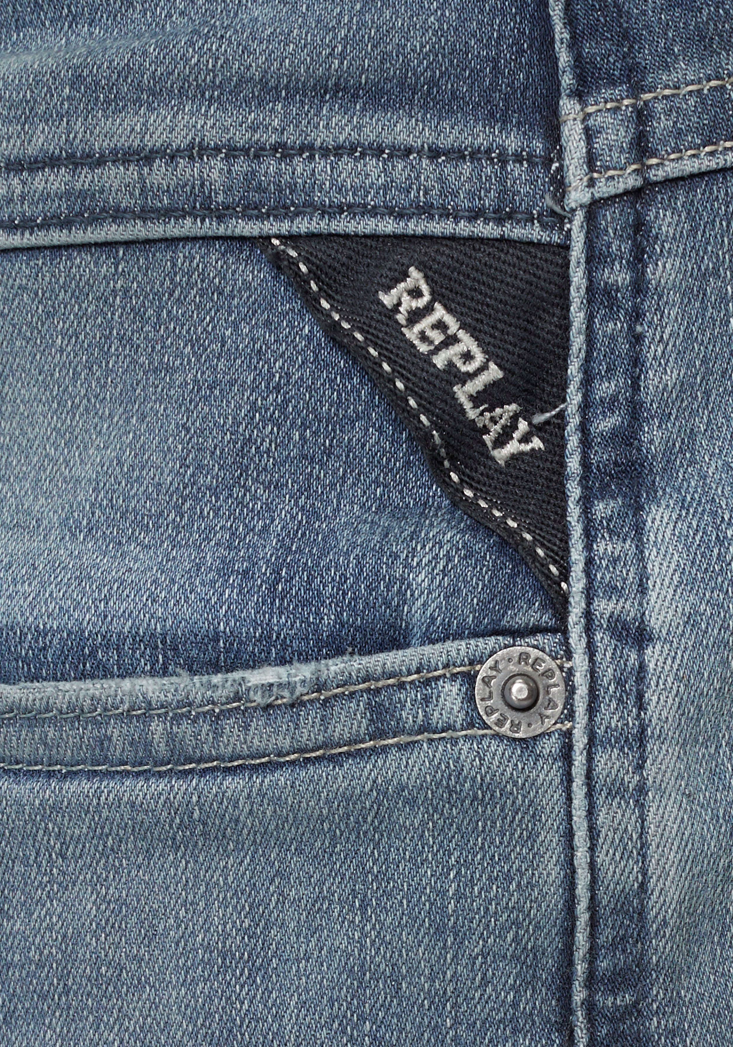 Replay Slim-fit-Jeans blue-grey HYPERFLEX ANBASS BIO