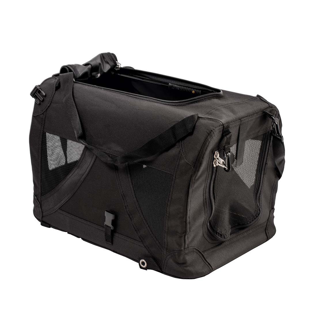 DUVO+ Hunde-Transportbox Duvoplus Click & Go Reisetasche - Schwarz Maße / max. Gewicht: M - 71