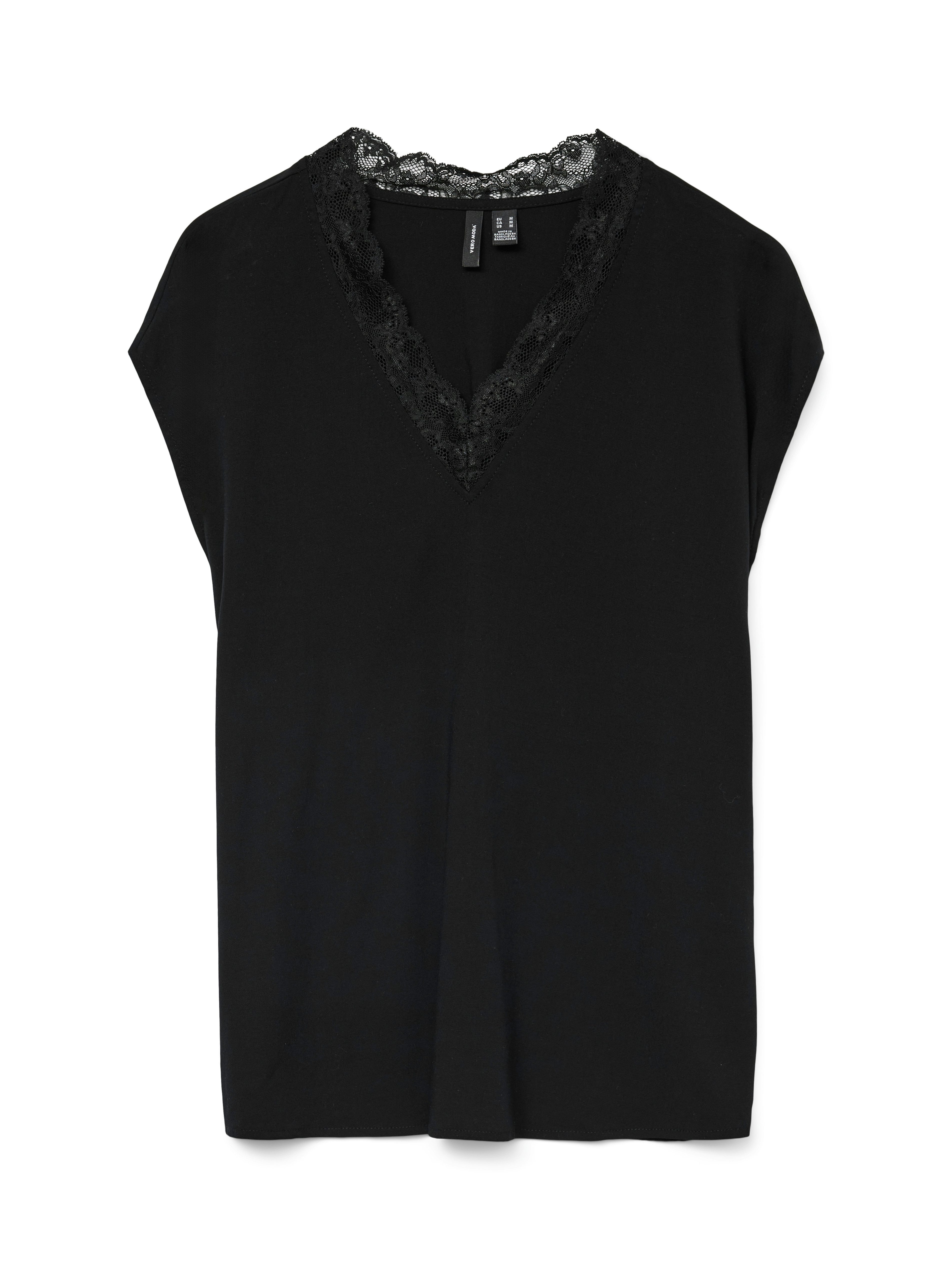 Blusentop VMBELLA SL LACE TOP WVN GA NOOS