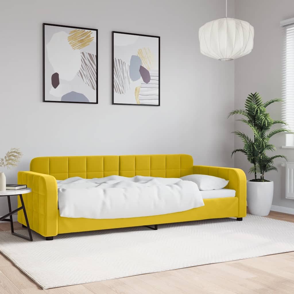 vidaXL Daybed, Tagesbett Gelb 80x200 cm Samt
