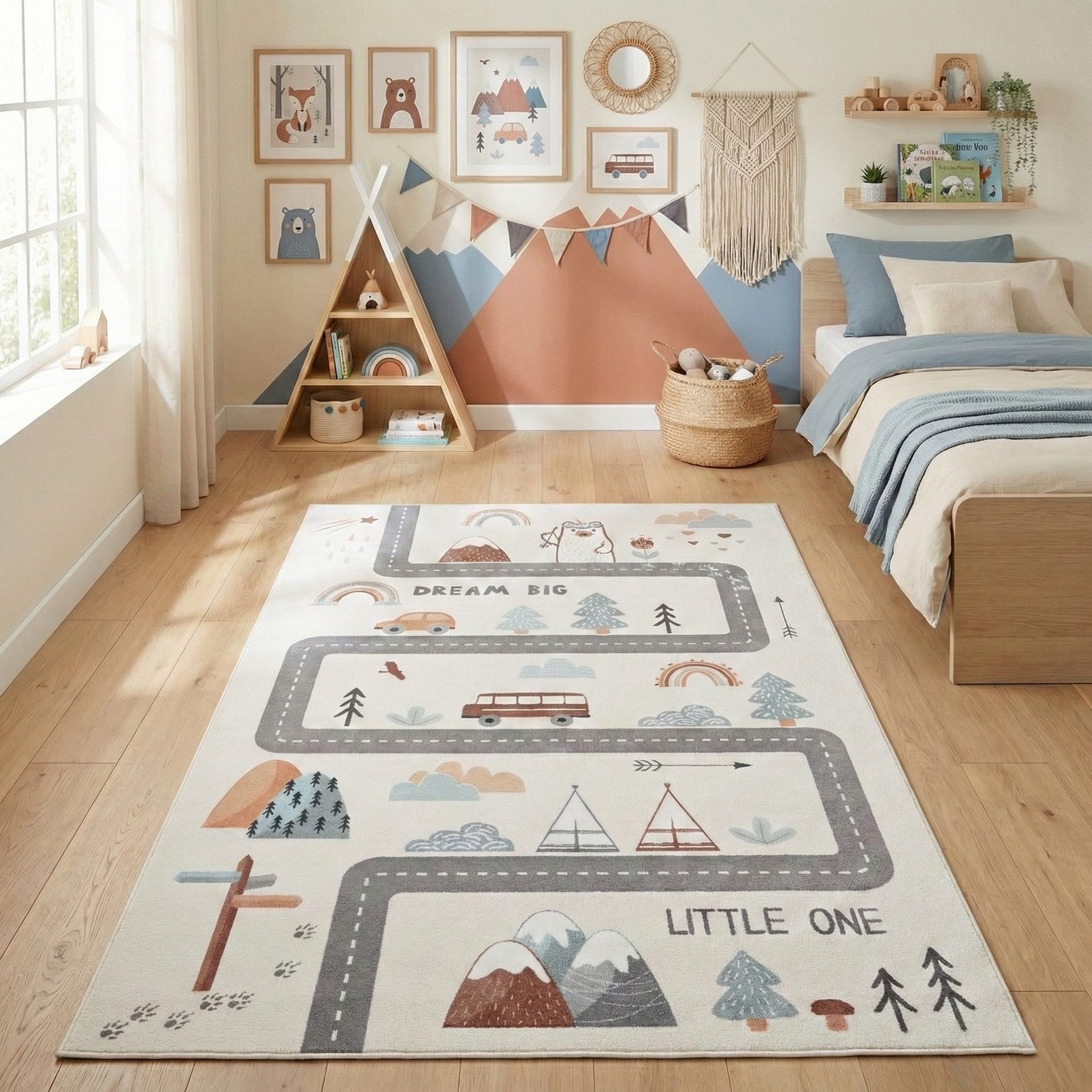 Carpettex Kinderteppich Straßen Spielteppich Kinder, Rechteckig, Höhe: 8 mm