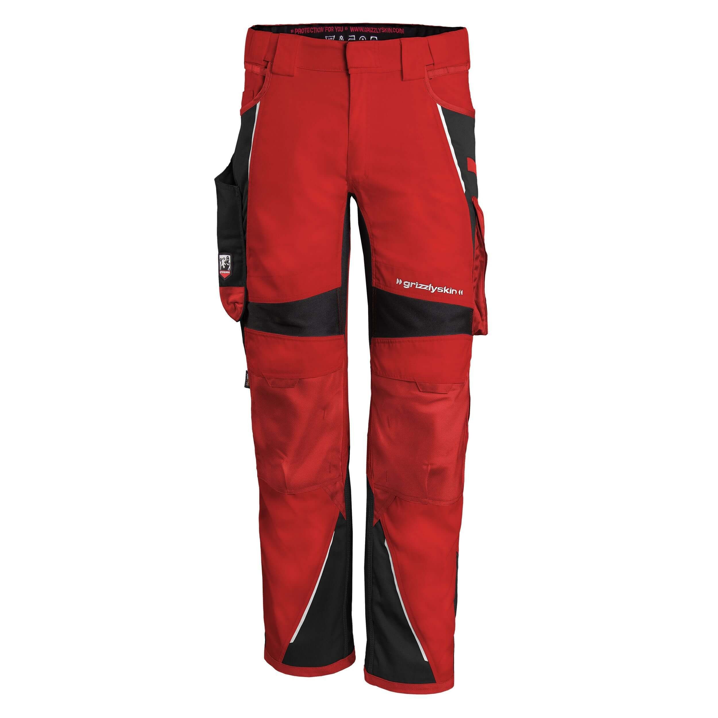 Qualitex Workwear Arbeitshose Bundhose "IRON" rot/schwarz, Gr. L64