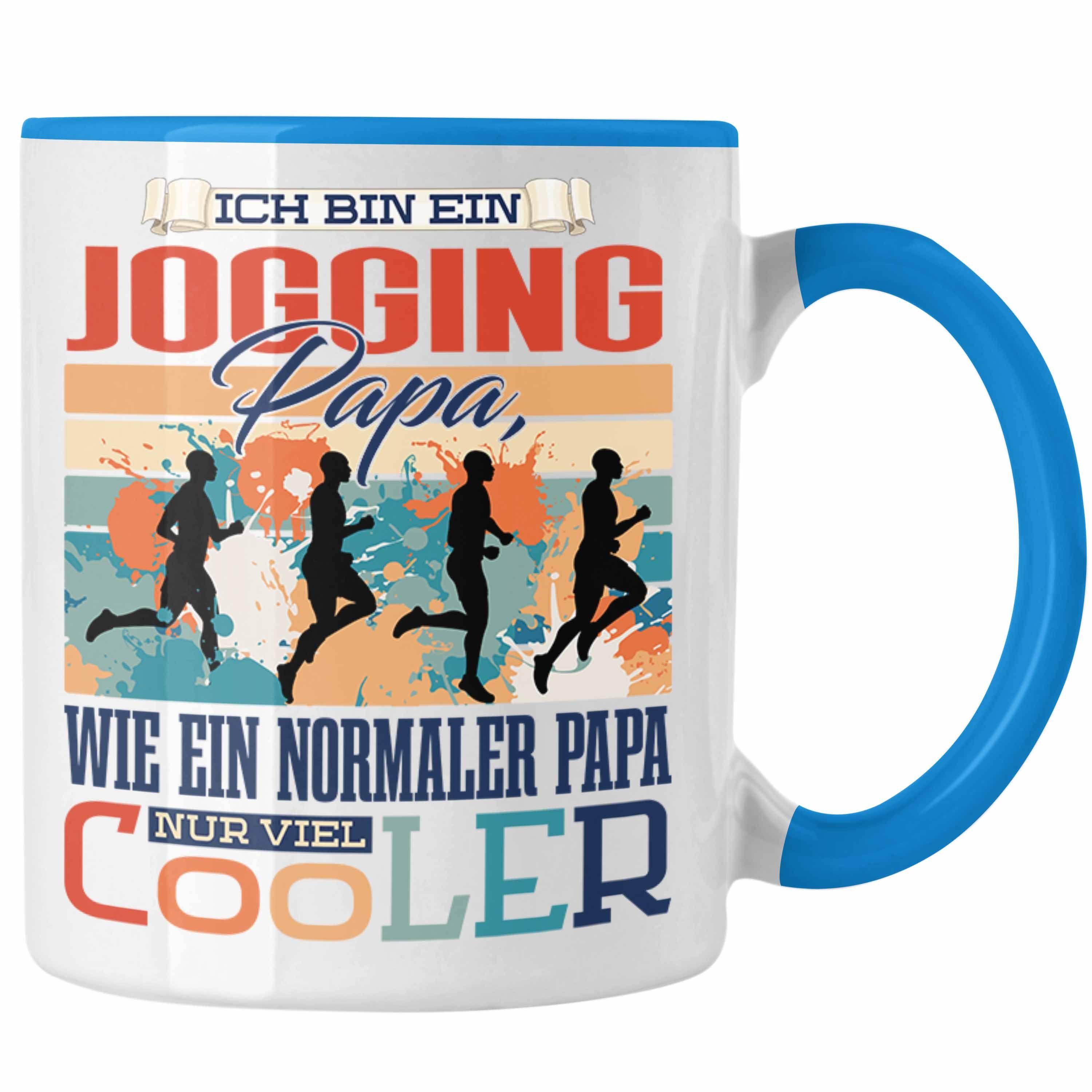 Geschenkidee Papa - Trendation Vatert Vater Tasse Tasse Jogging Trendation Blau zum Geschenk