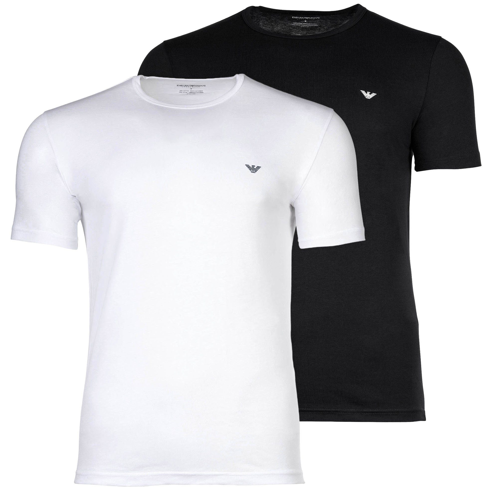 Emporio Armani T-Shirt Herren T-Shirt 2er Pack Baumwolle ENDURANCE (Packung, 2er Pack)