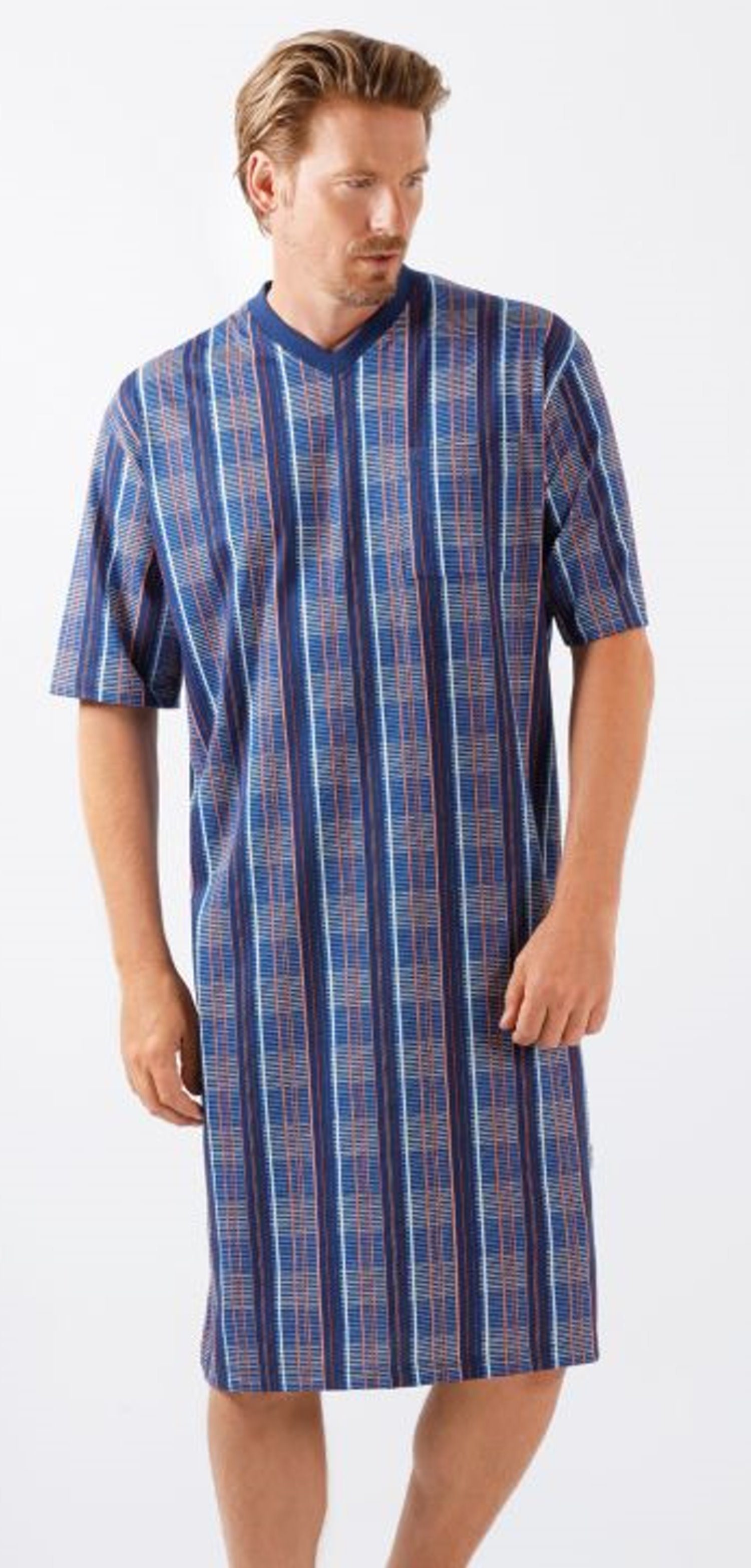 Hajo Nachthemd Herren (1-tlg) Baumwolle Hajo Nachthemd
